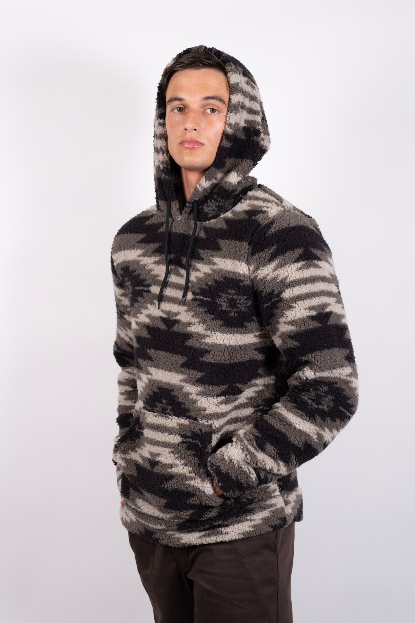 Aztec Sherpa Hoodie