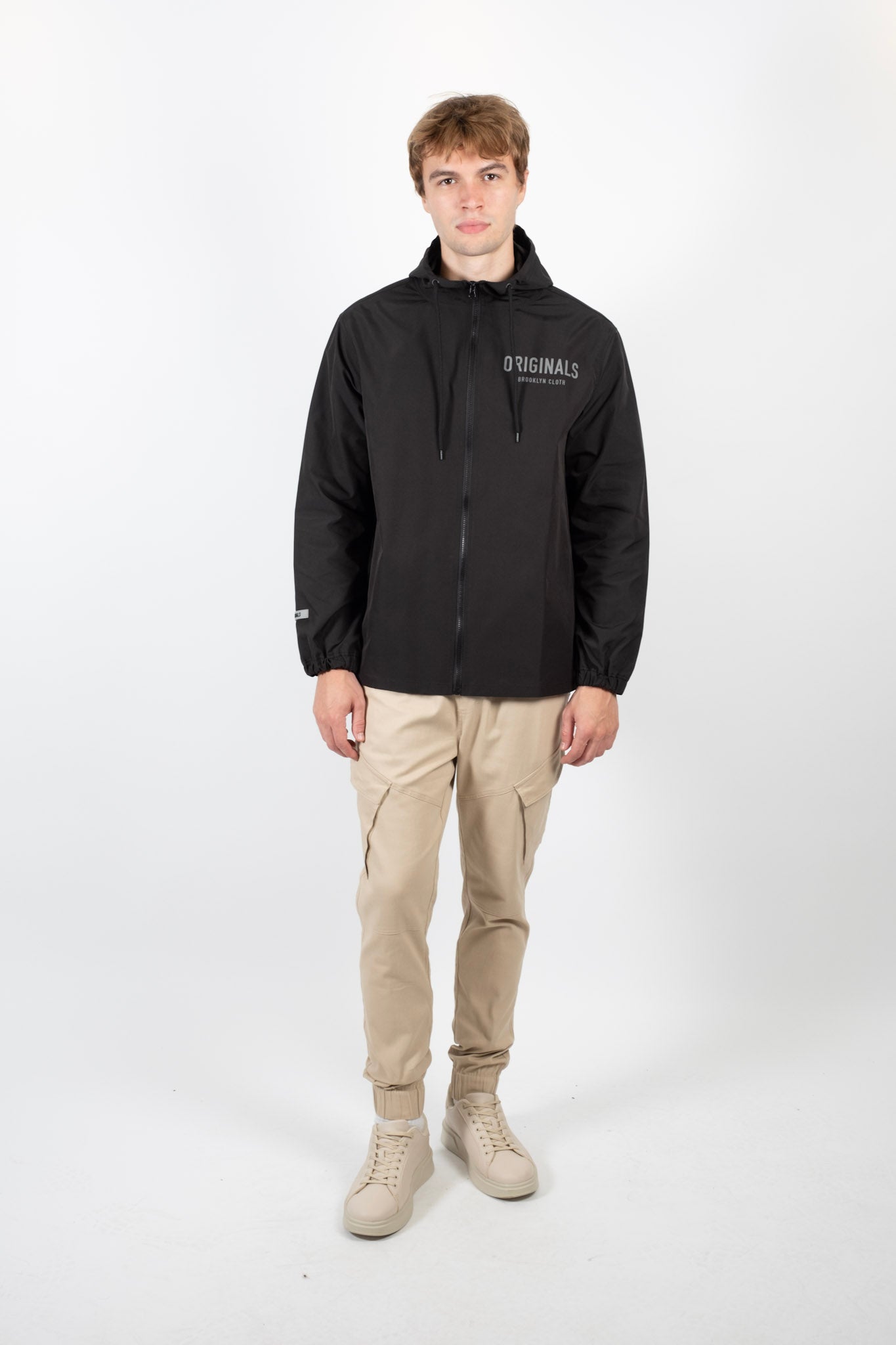 Diagonal Cargo Pocket Twill Jogger