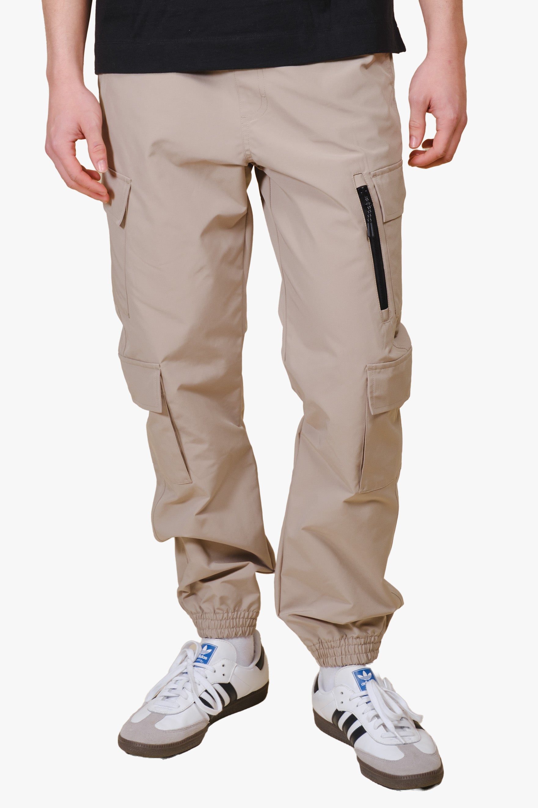 Diagonal Multi Caro Pocket Jogger #color_pumice stone