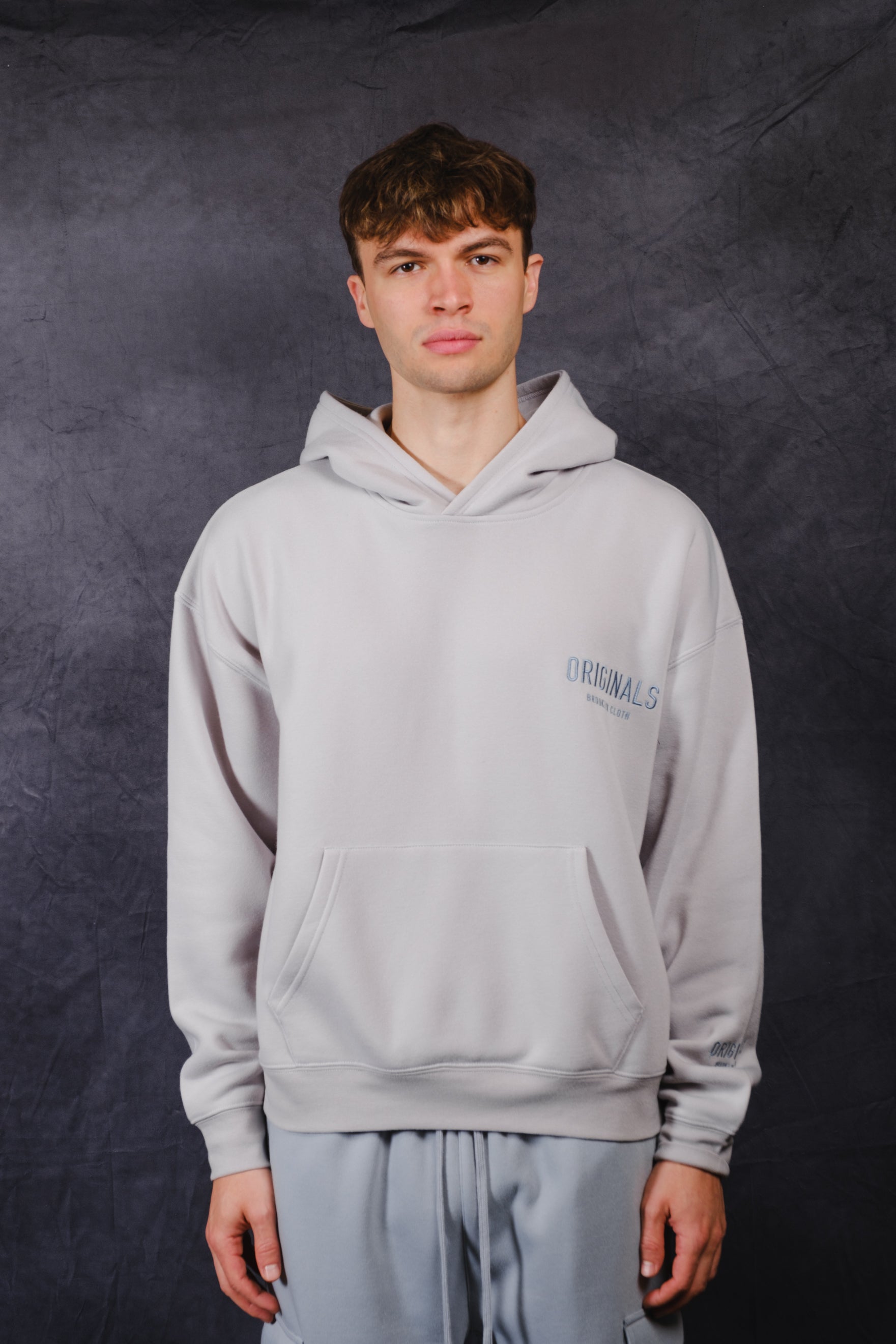 Brooklyn Cloth Originals Tonal Embroidered Hoodie #color_pearl-blue