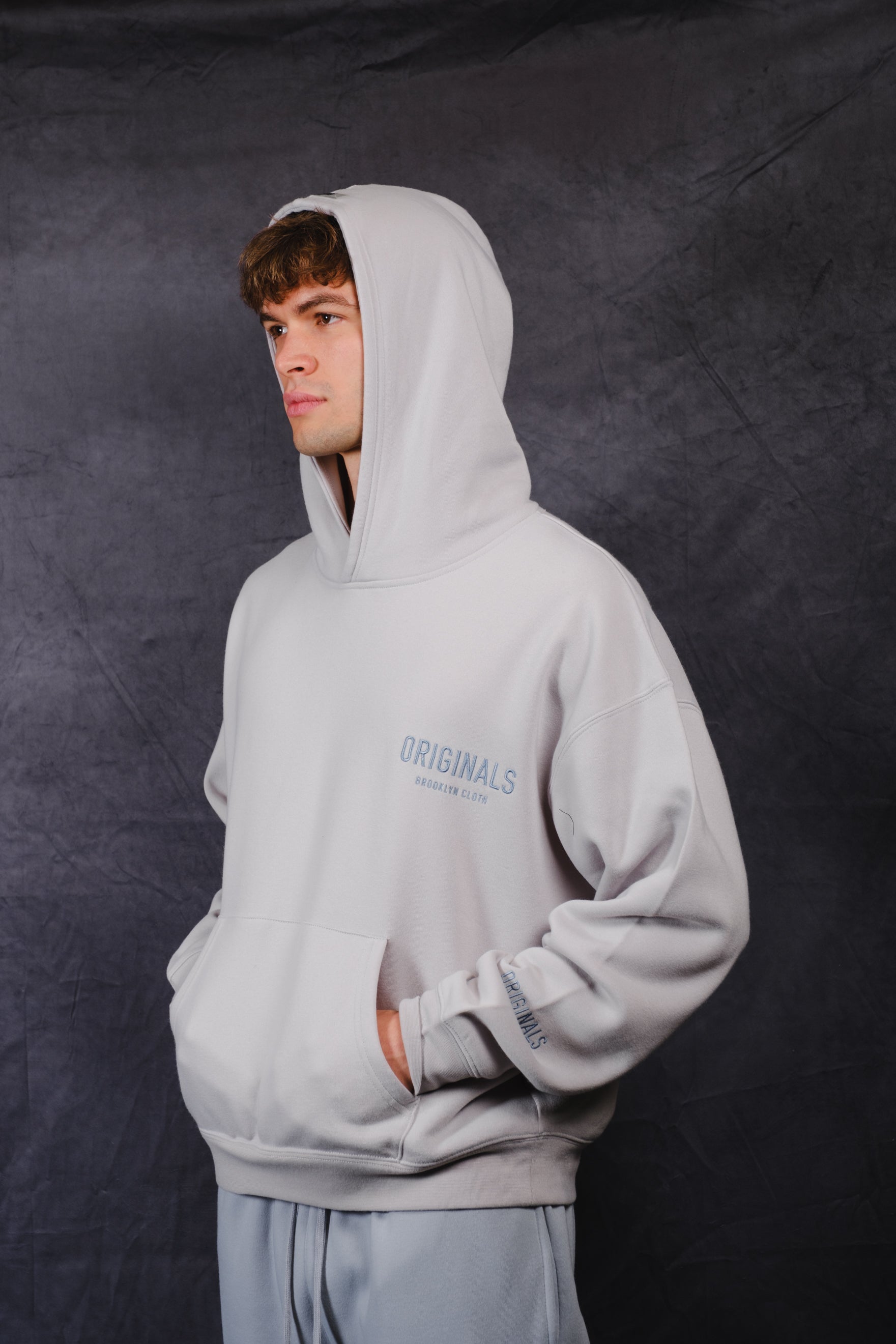 Relaxed-fit Originals Tonal Embroidered Hoodie #color_pearl-blue