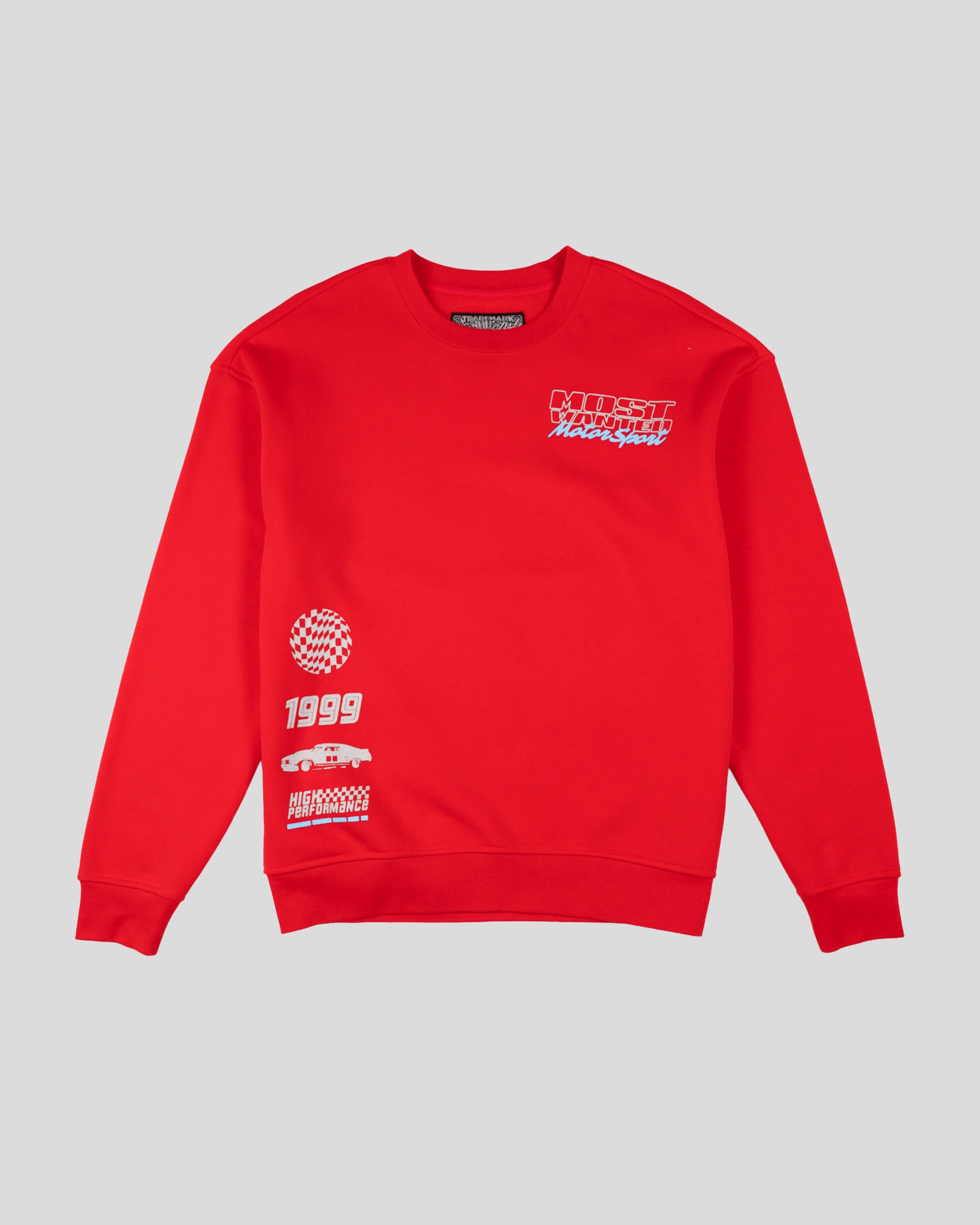 Most Wanted Motorsport Crewneck Sweatshirt | Brooklyn Cloth
