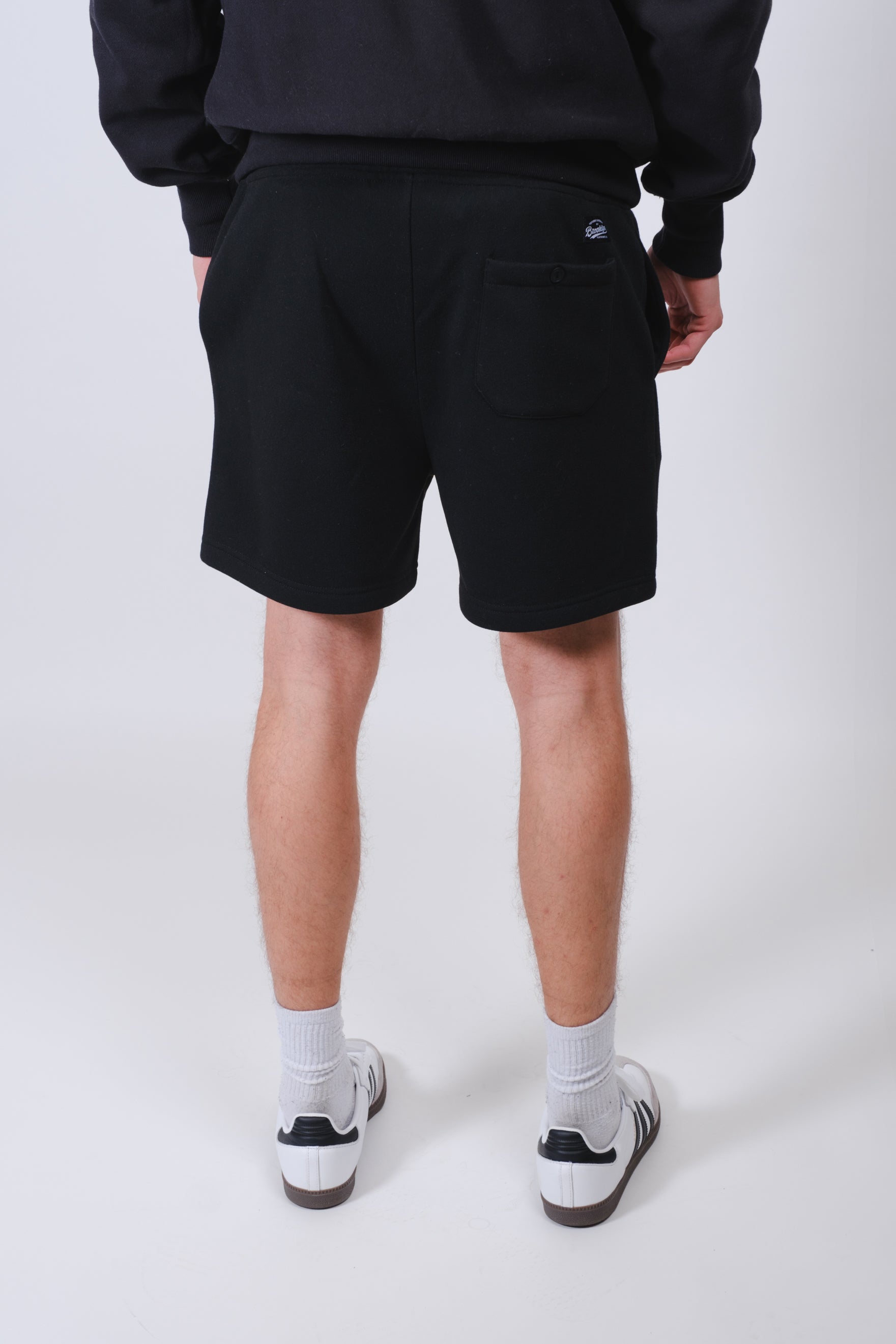 Brooklyn Cloth 2 Pack Fleece Shorts for men
#color_pumice stone/black