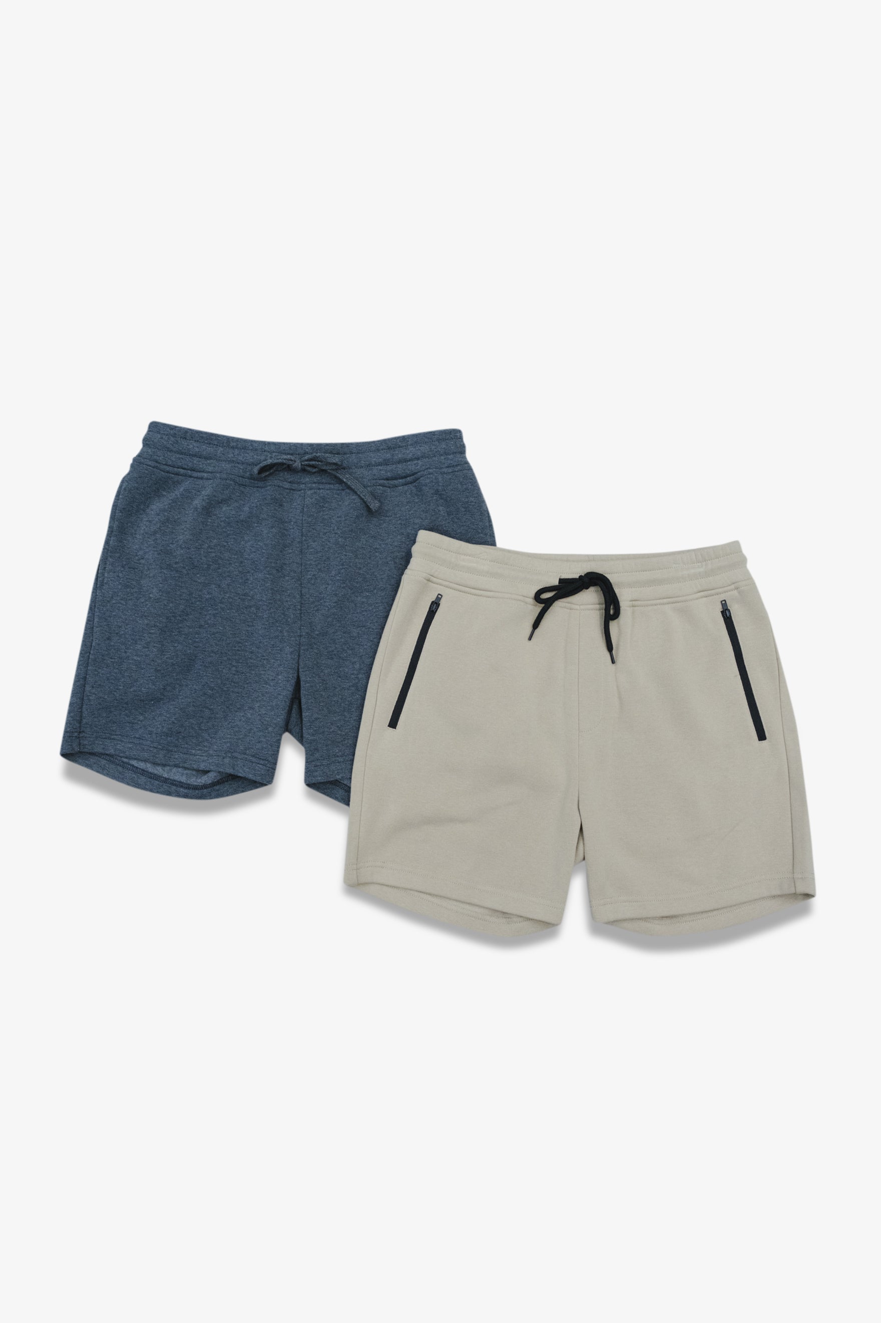 Brooklyn Cloth 2 Pack Fleece Shorts, perfect for casual wear
#color_pumice stone/charcoal