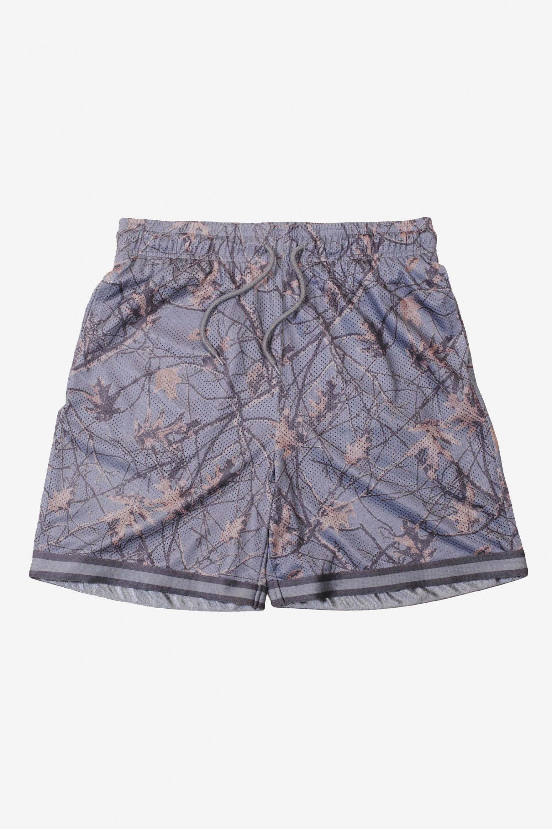 Men's rib camo mesh shorts with a 7" inseam
#color_charcoal_grey