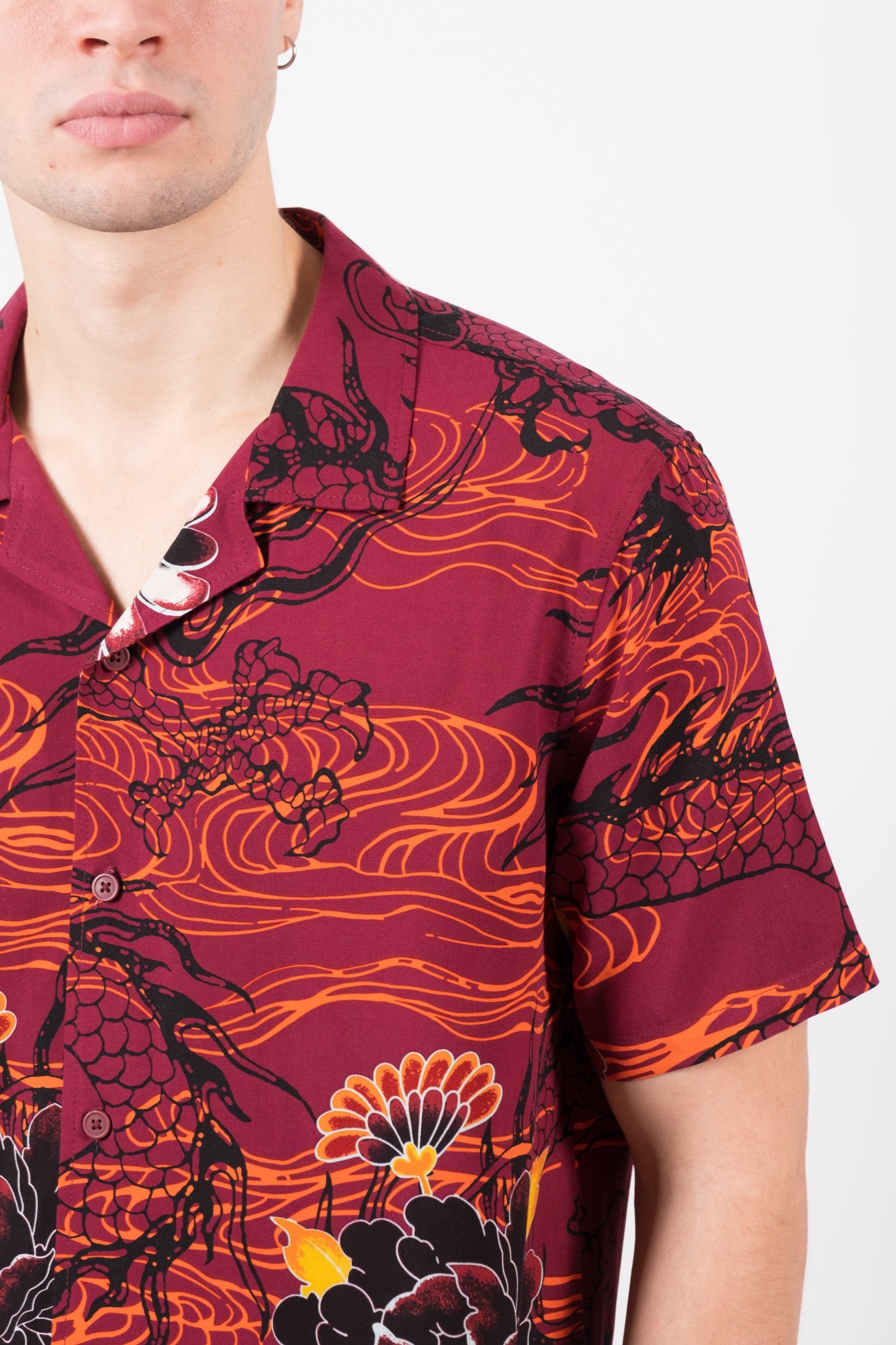 Brushed Florals Rayon Shirt