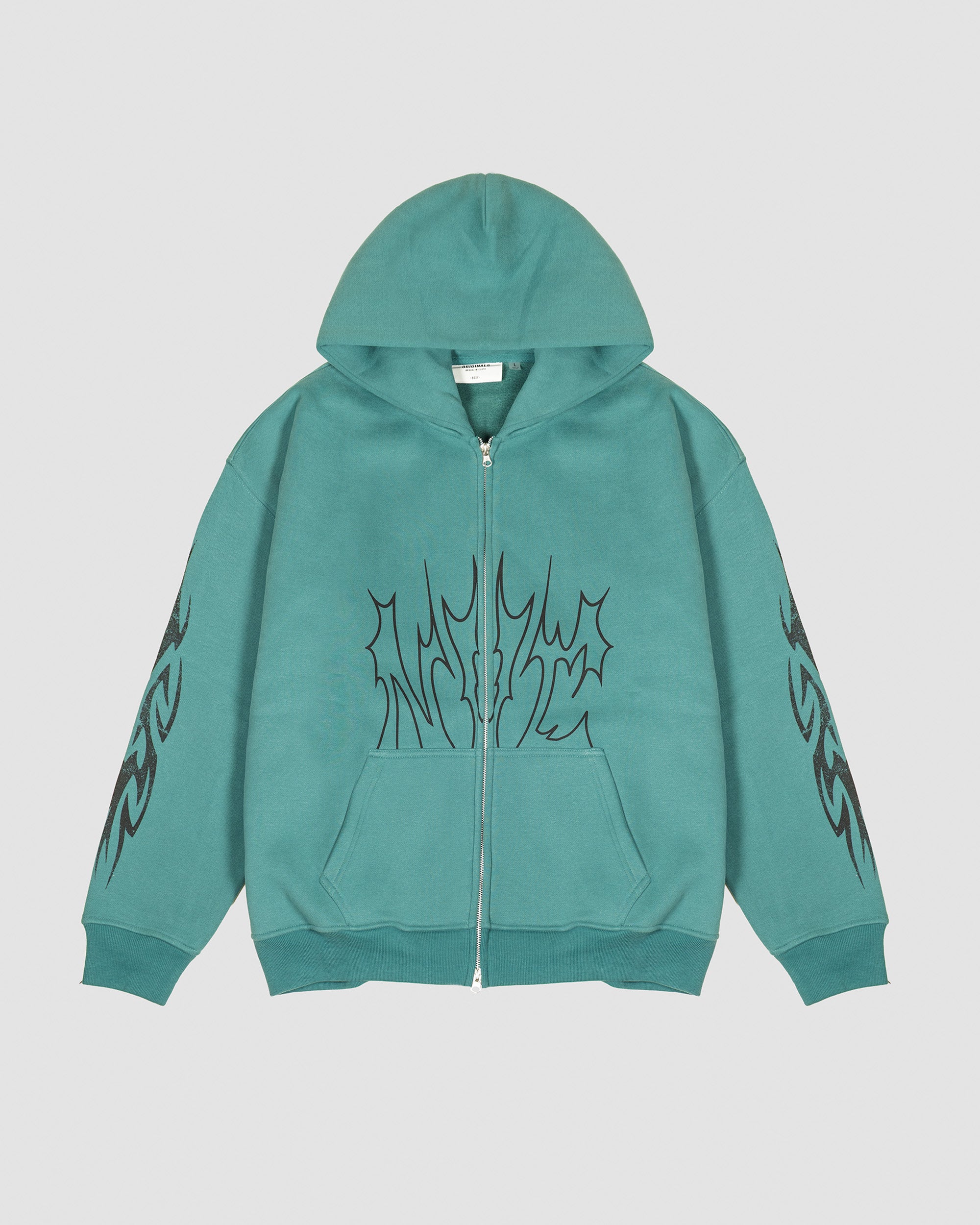 Oversized NYC Tribal Full Zip Hoodie