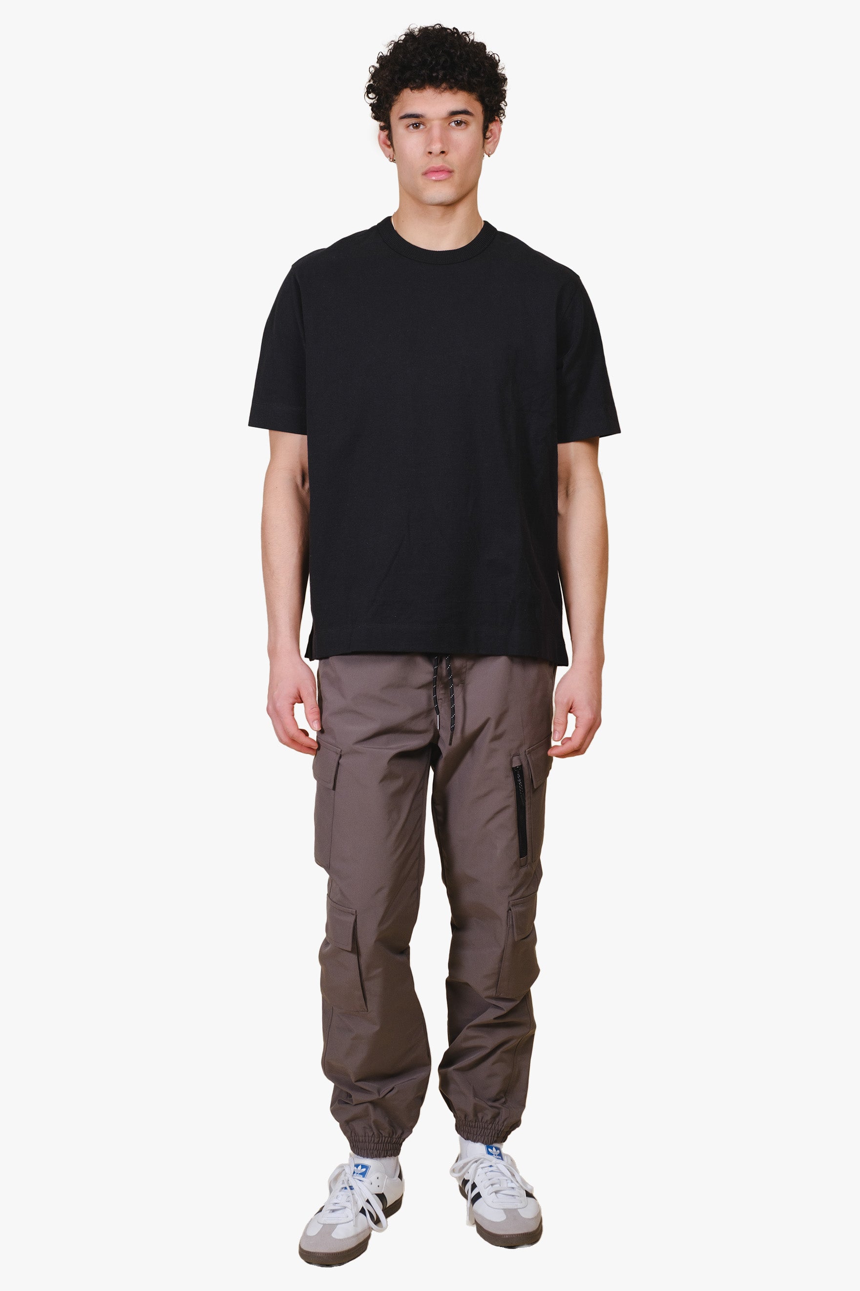 Diagonal Multi Caro Pocket Jogger #color_charcoal grey