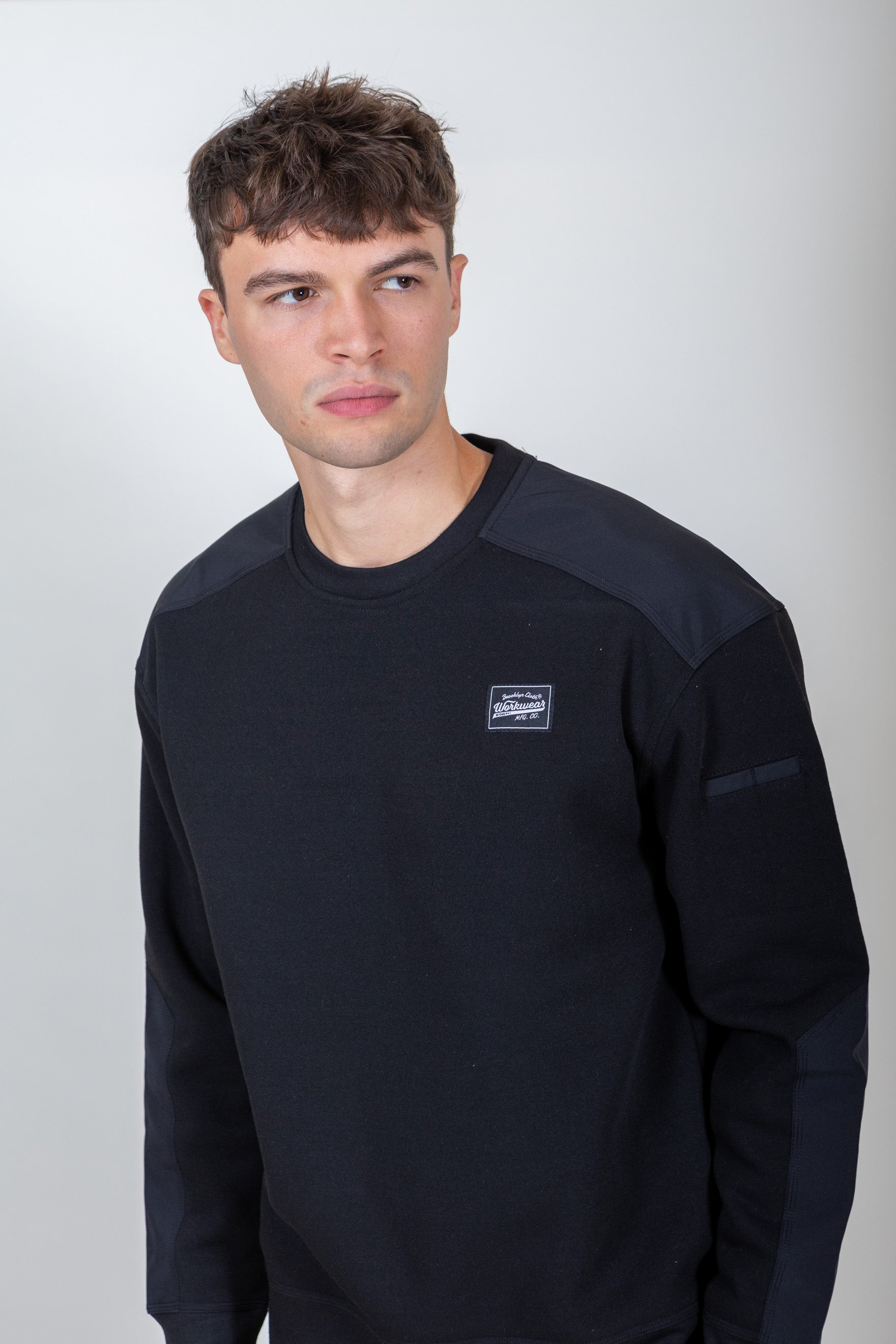 Color blocked Workwear Fleece Crew
#color_black