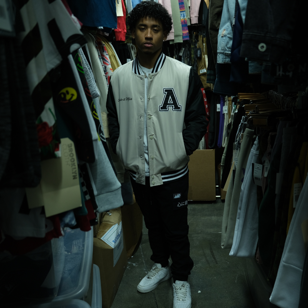 Brooklyn Cloth Styling a Pair of Men's Black Joggers