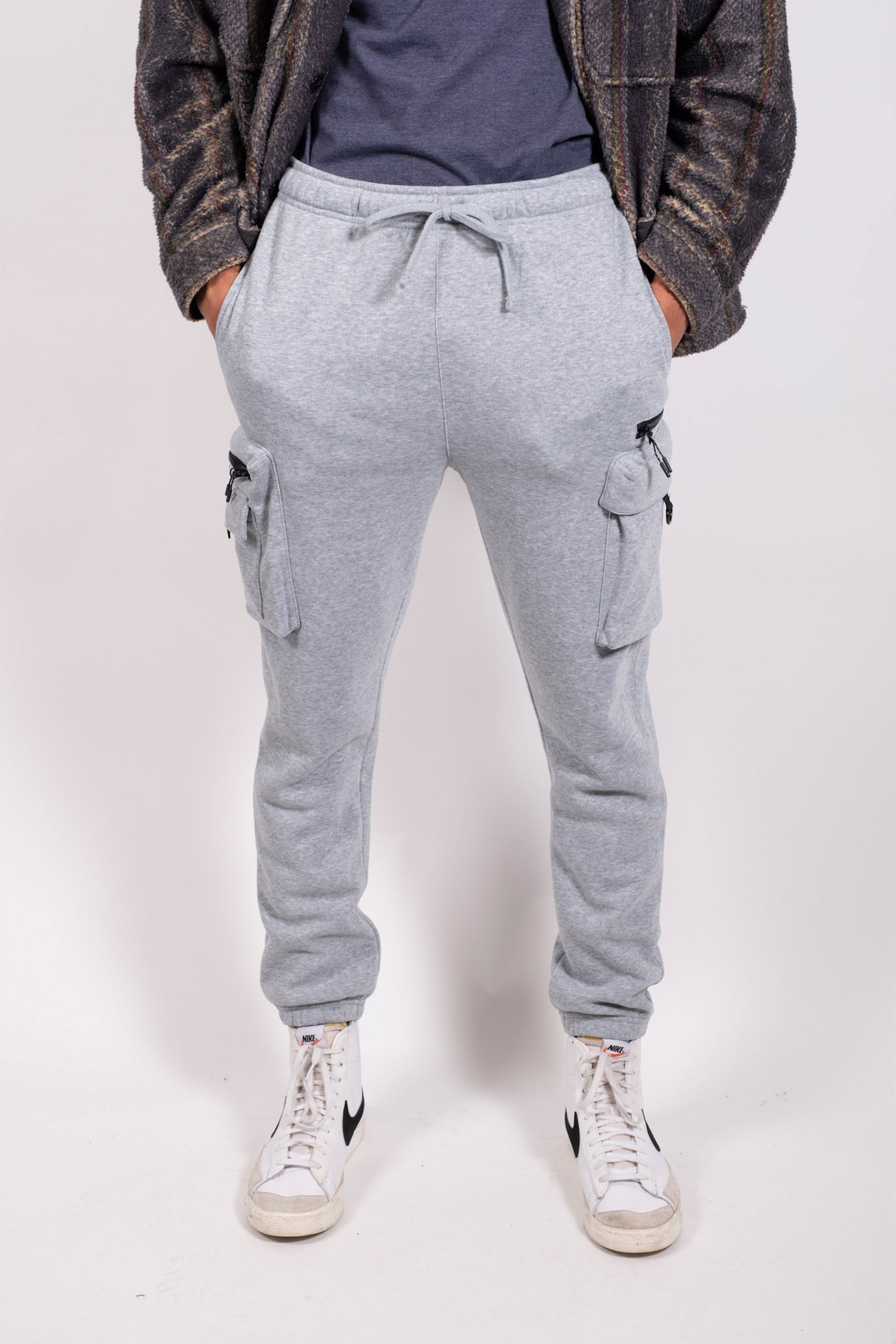 Comfy Cargo Pocket Fleece Sweatpants
#color_heather grey