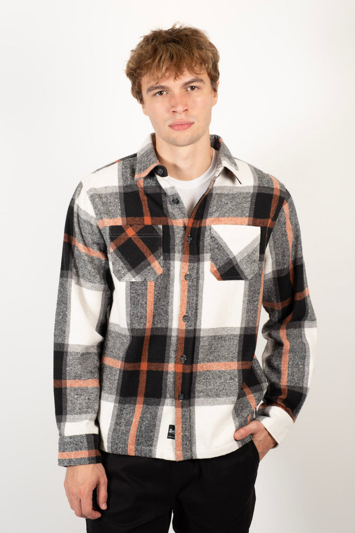 Ultra-soft heavy flannel shacket
#color_black-cream