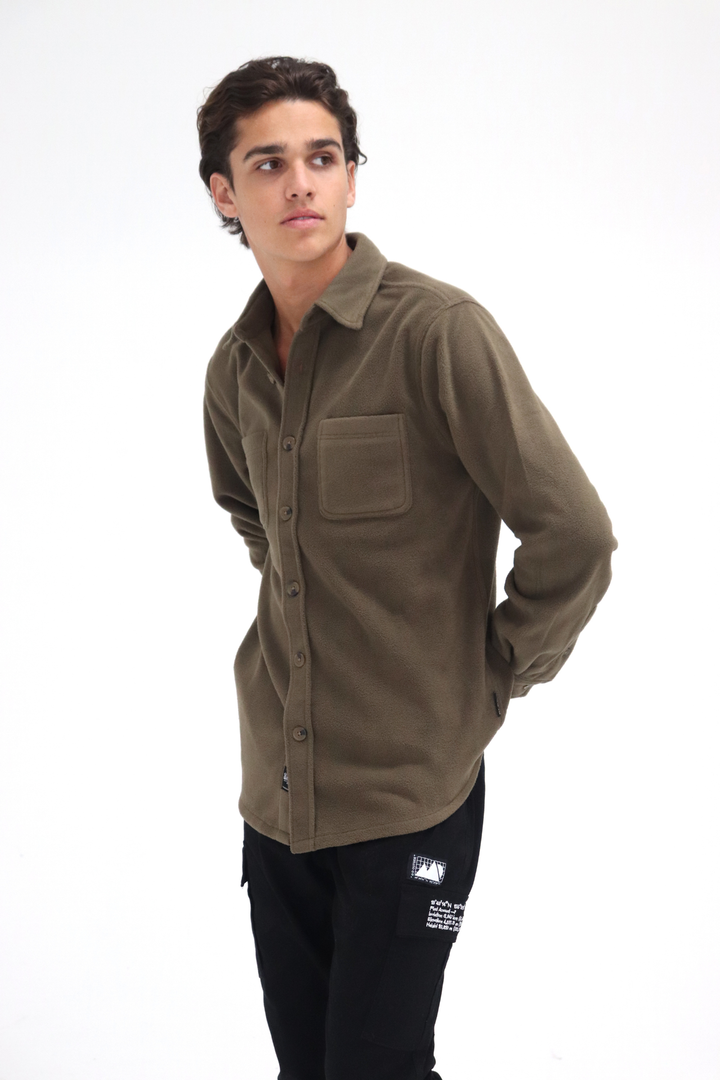 Soft, warm heavy knit shacket
#color_olive