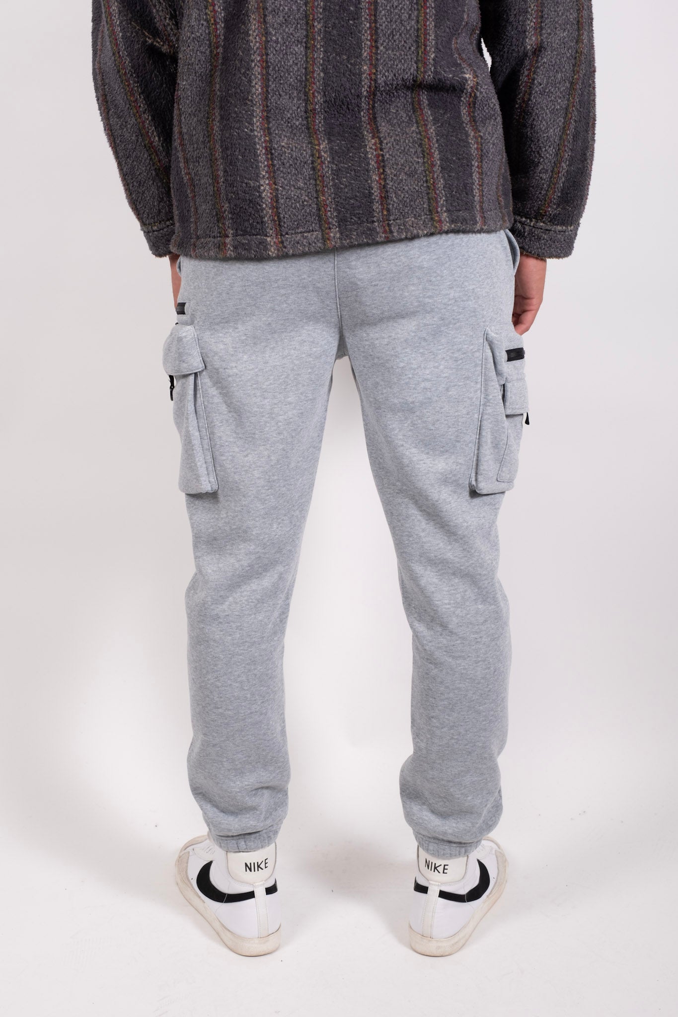 Fleece Cargo Sweatpants #color_heather grey