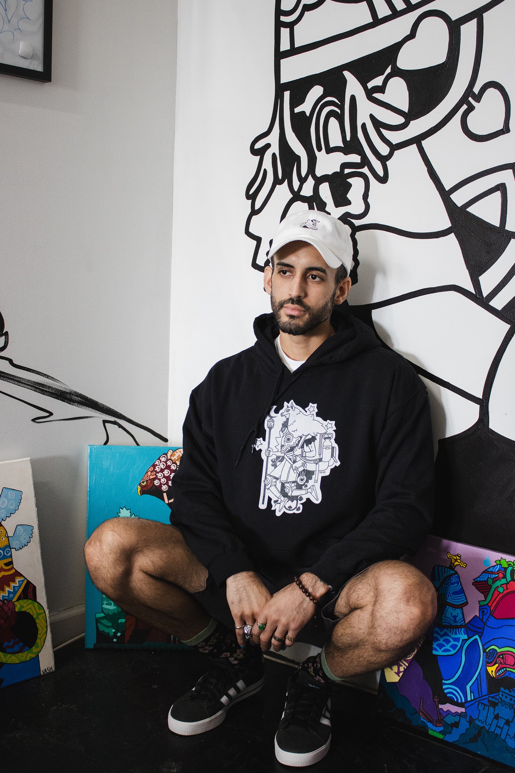 Moon Chaser Hoodie by Brooklyn Cloth 
#color_black