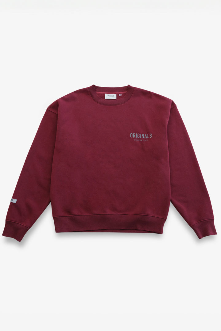 Brooklyn Cloth Originals Crewneck Sweatshirt in a cozy oversized style
#color_dark-cherry