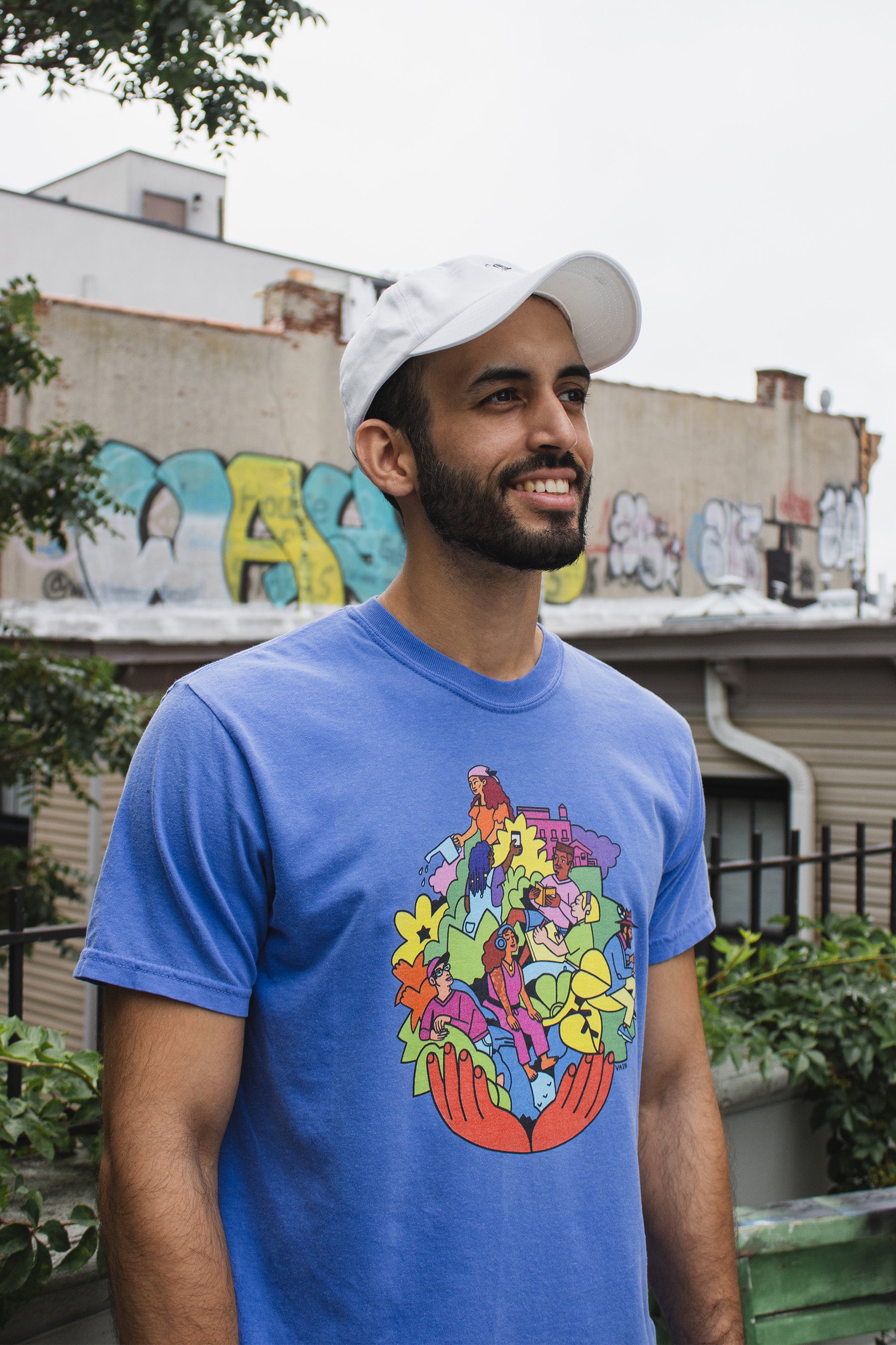 VASH x Brooklyn Cloth: Offering Graphic T Shirt
#color_coastal blue