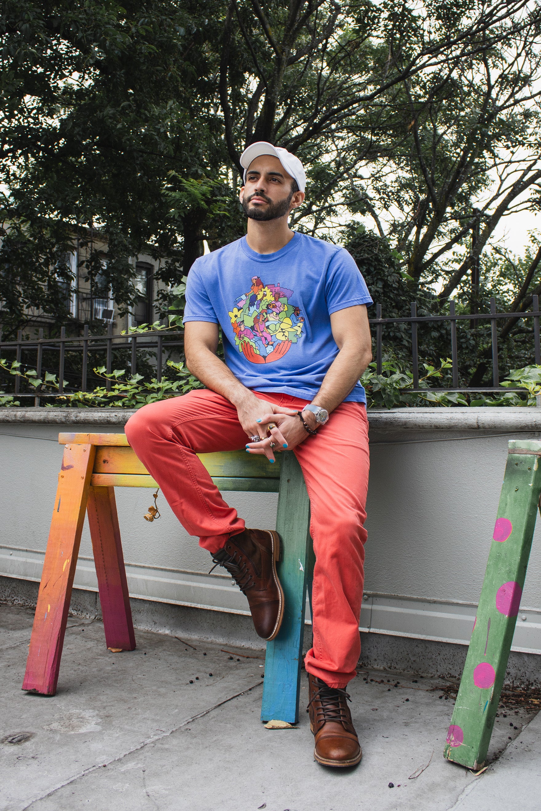 VASH x Brooklyn Cloth: Offering Cotton T Shirt
#color_coastal blue