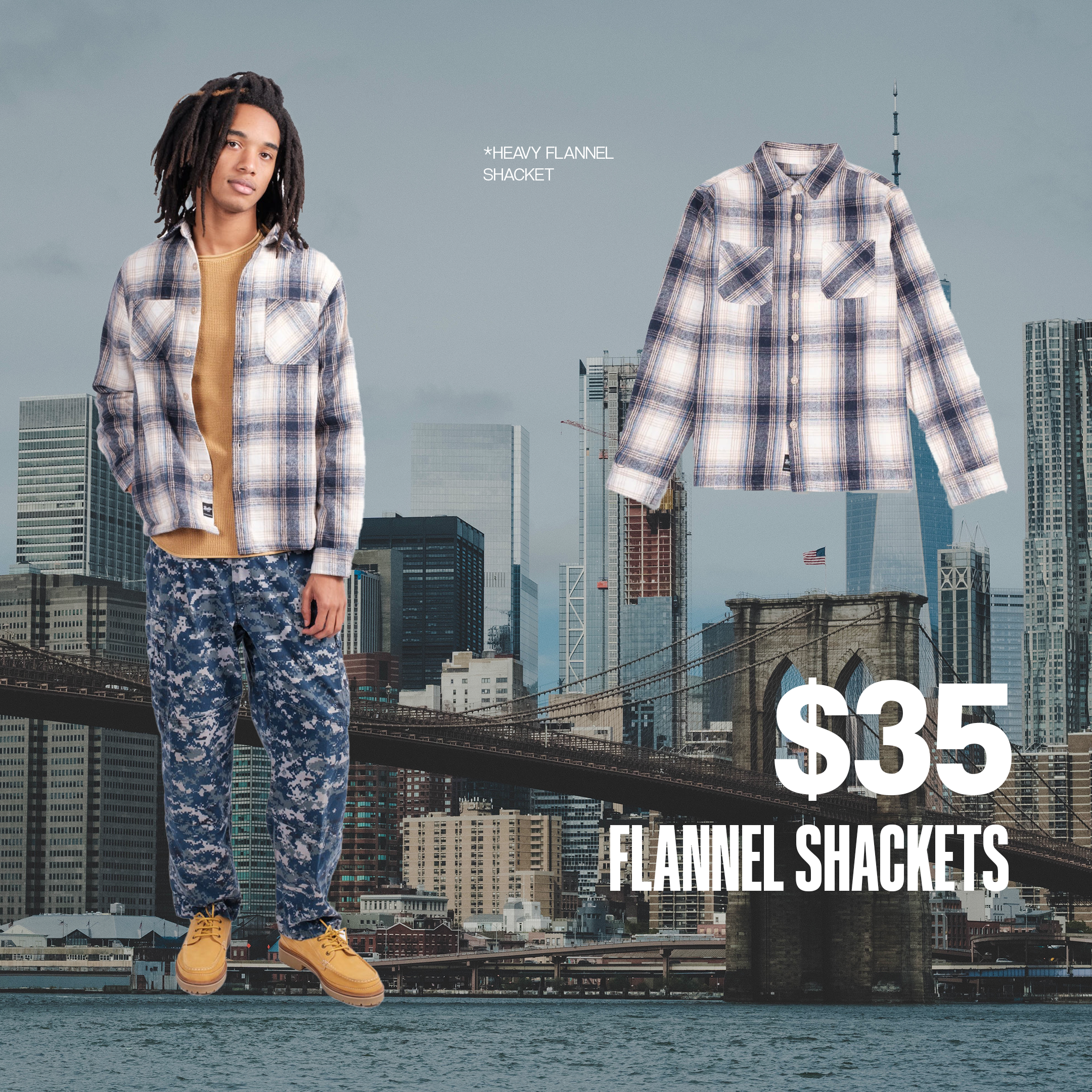 brooklyn cloth flannel shackets