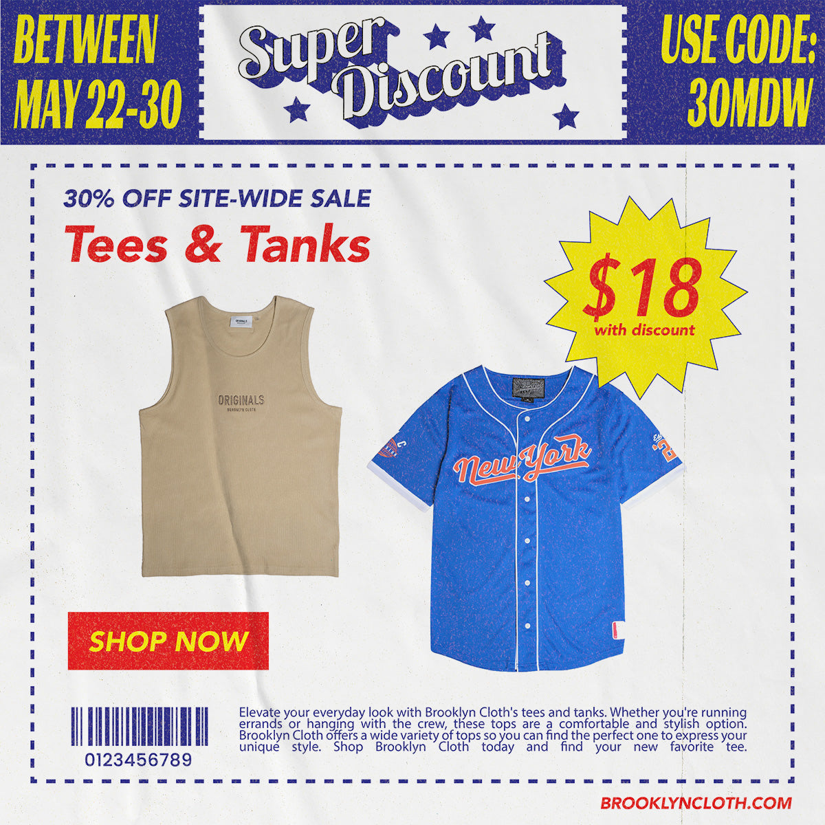 brooklyn cloth $18 Tees + Tanks
