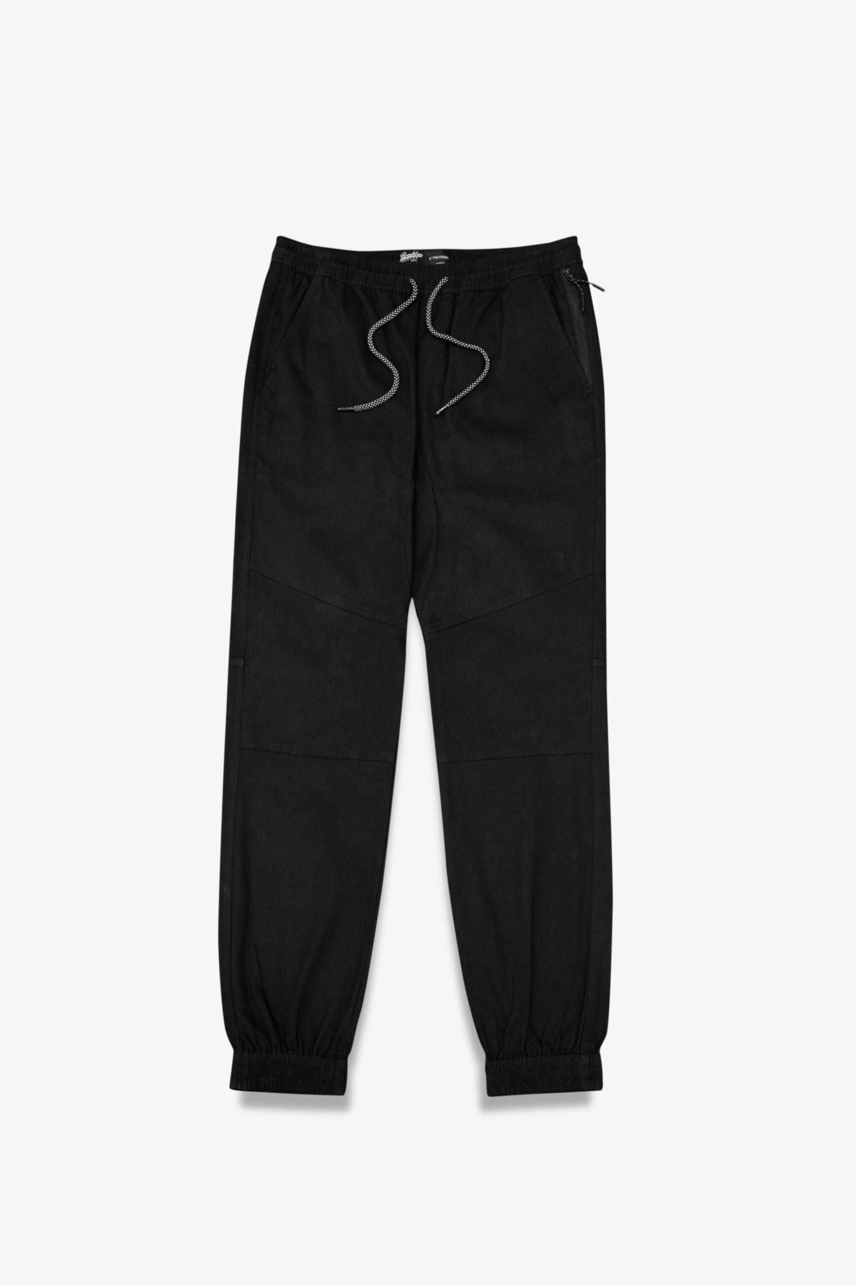 Black Side Pocket Zip Twill Jogger 2.0
#color_black