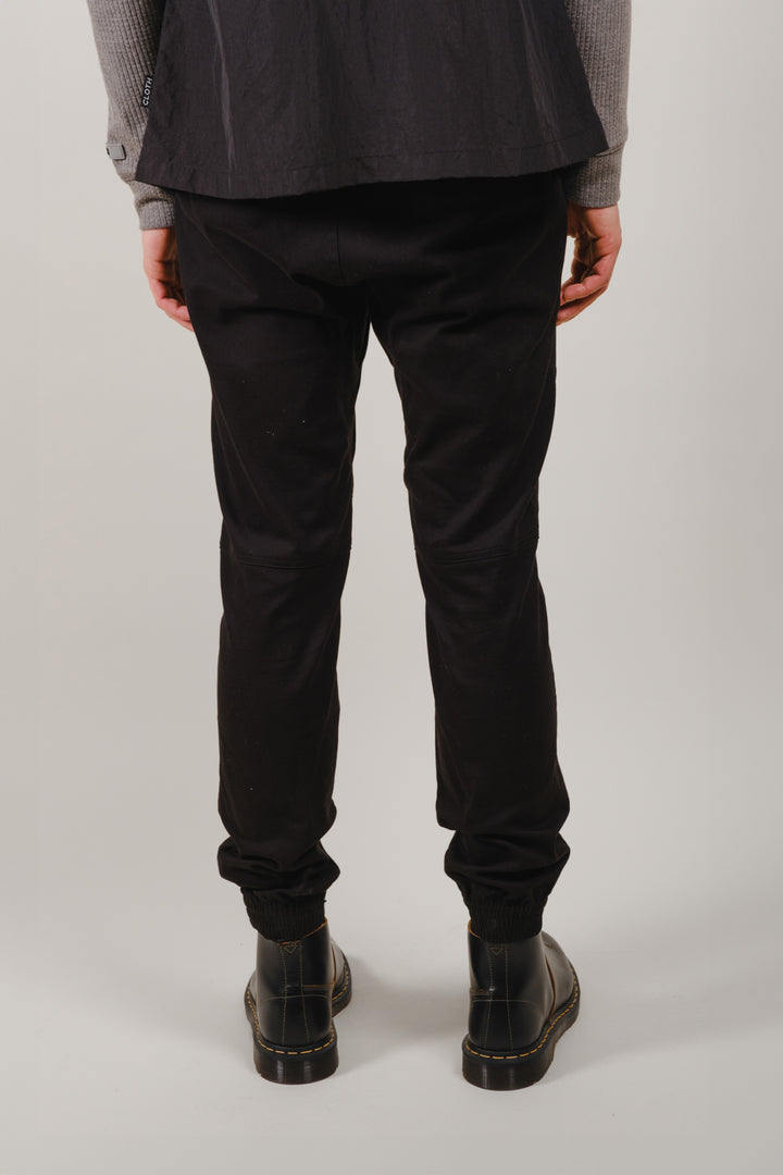 Black Side Pocket Zip Twill Jogger 2.0 for men
#color_black