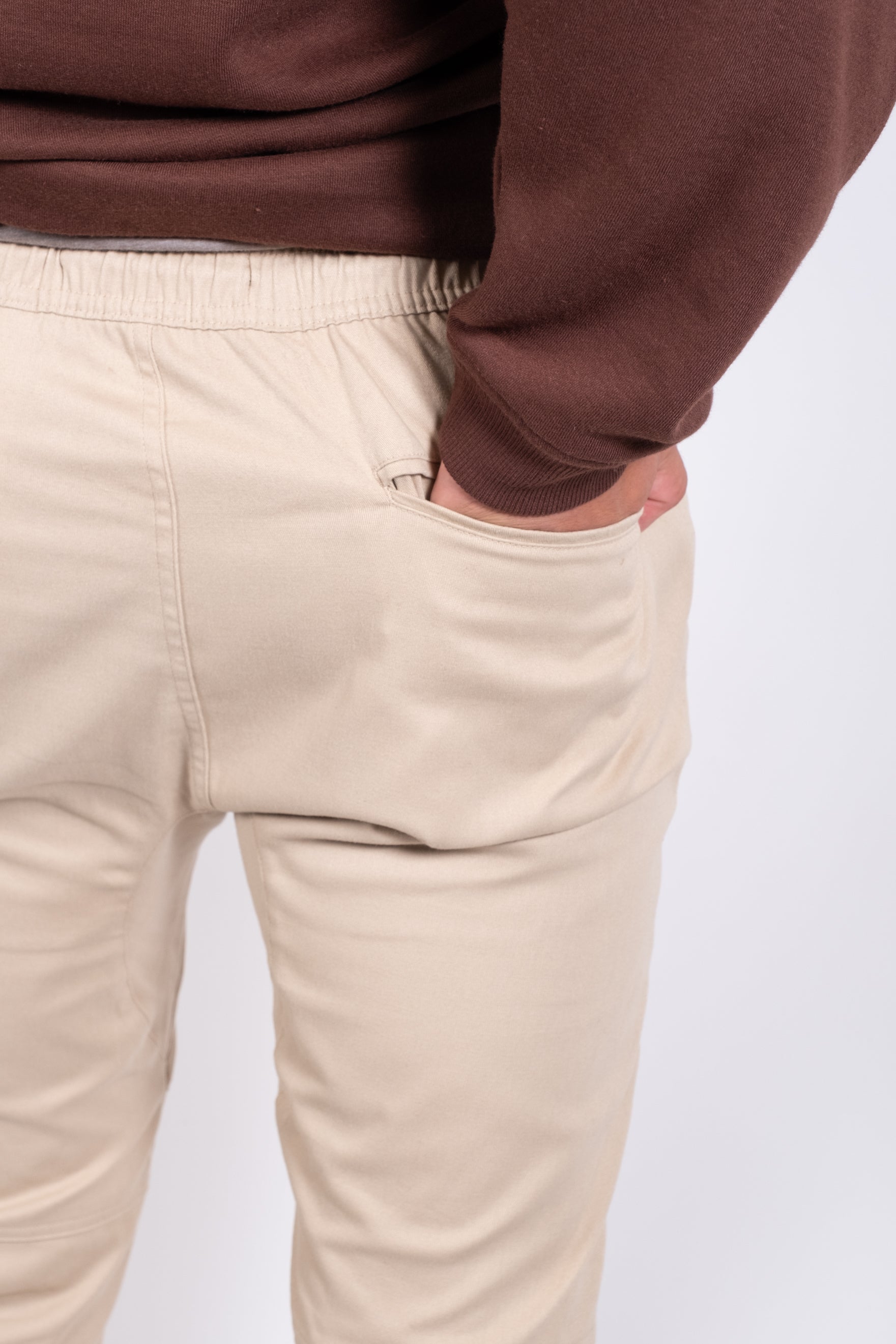 Khaki Side Pocket relaxed fit Zip Twill Jogger 2.0
#color_khaki