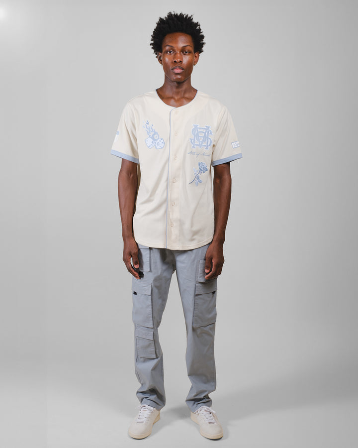 Men’s multi-pocket poplin cargo pants with elastic drawstring waist
#color_quarry