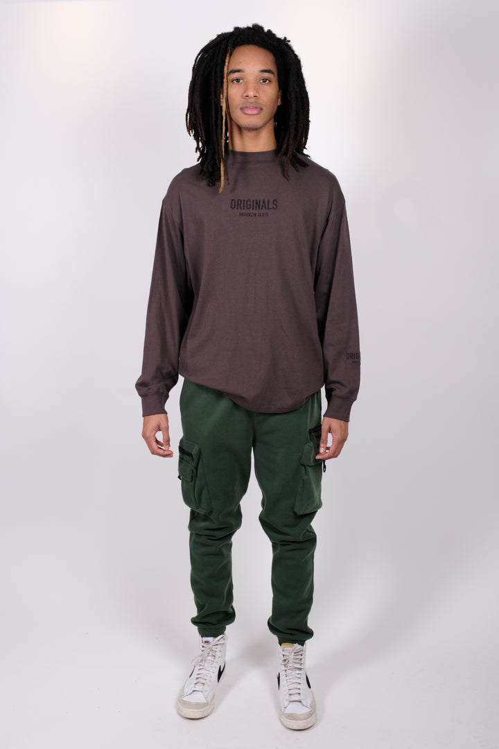 Men's Green Fleece Sweatpants #color_hunter-green