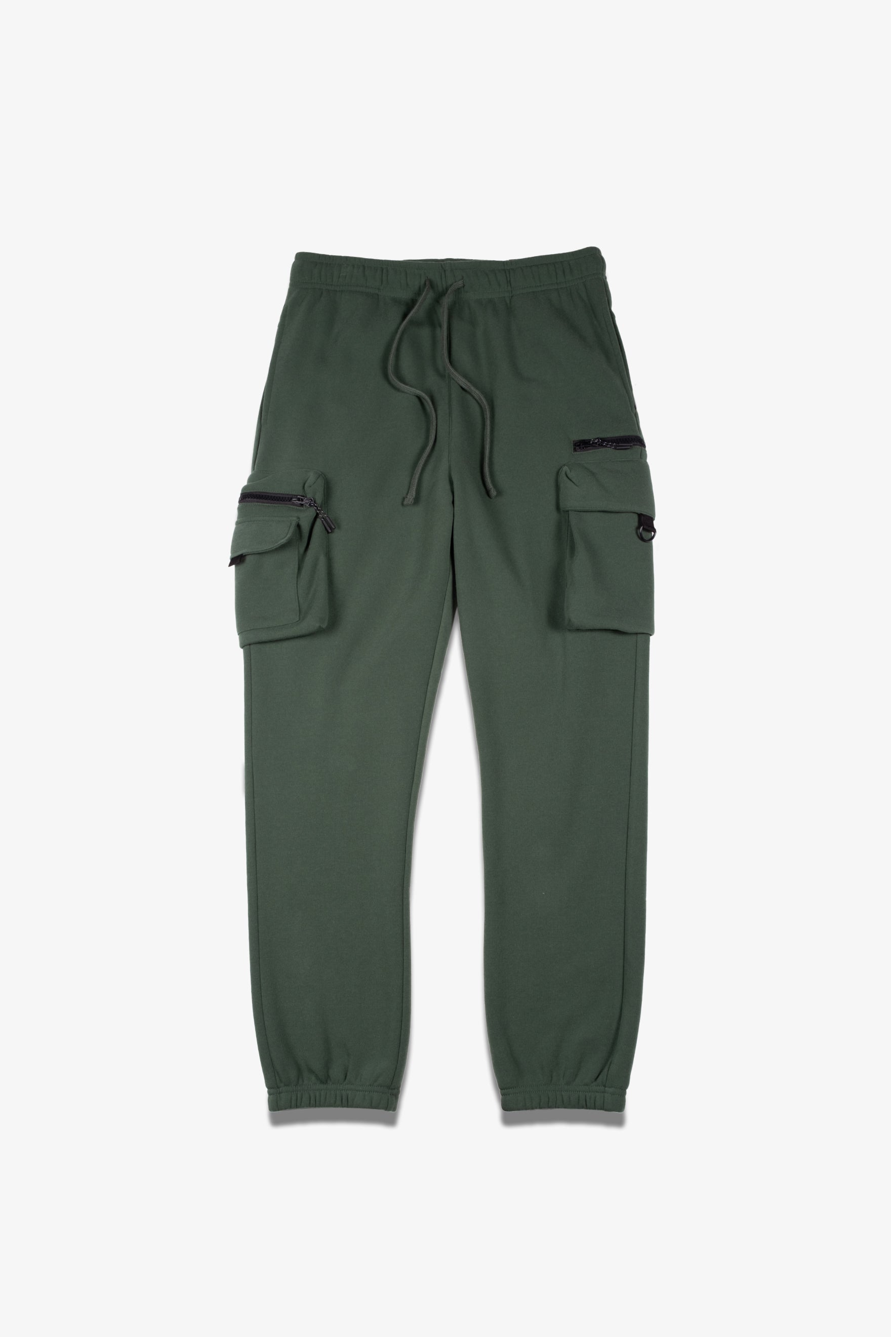Zip Cargo Pocket Fleece Sweatpants
#color_hunter-green