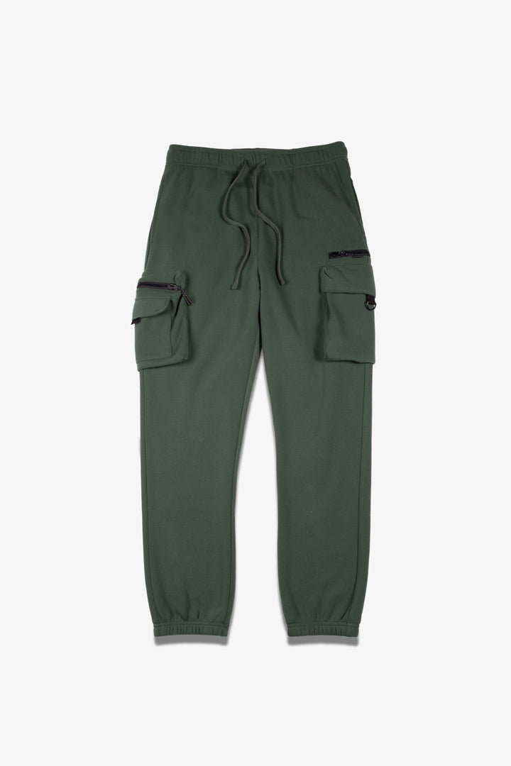 Zip Cargo Pocket Fleece Sweatpants
#color_hunter-green