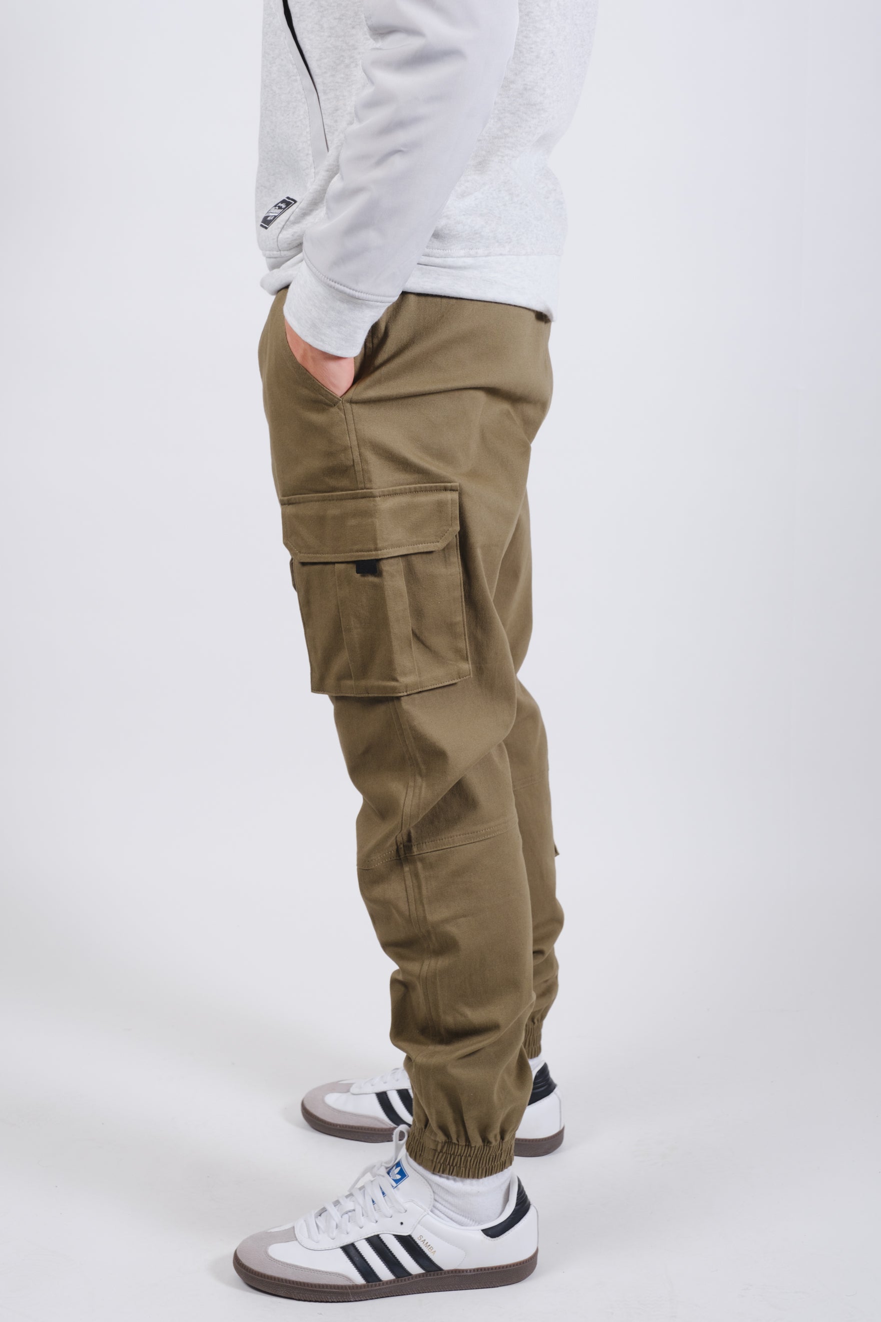 Multi Pocket Stretch Twill Cargo Jogger with cuffed ankle for men 