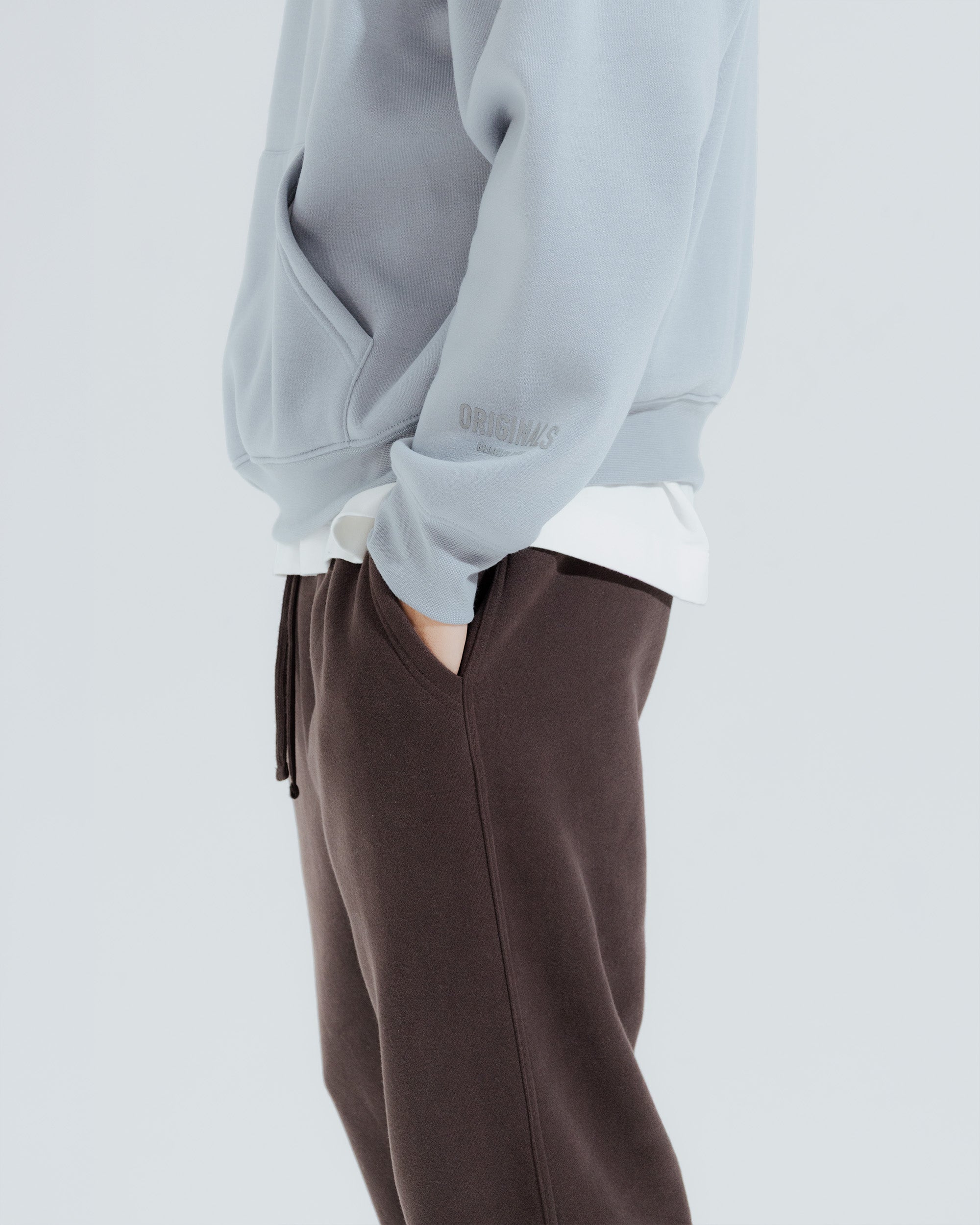 Originals Heavy Weight Open-Hem Sweatpant in Brown