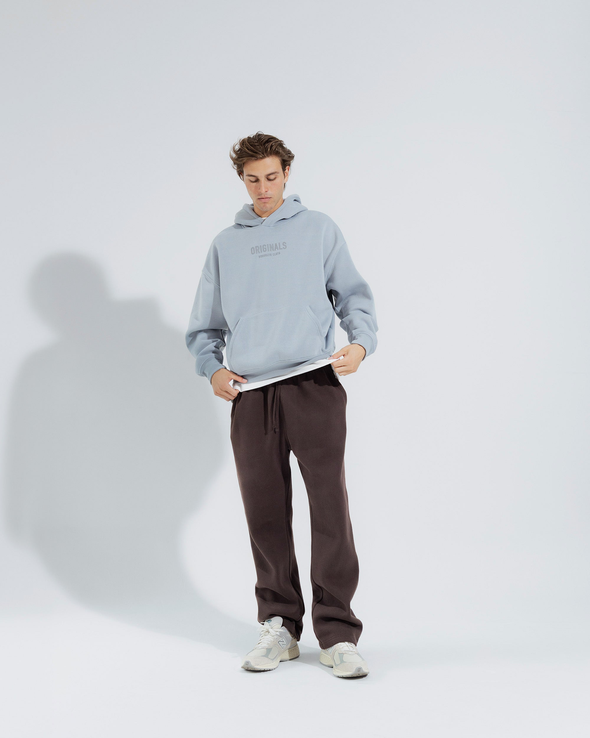 Originals Heavy Weight Open-Hem Sweatpant in Brown