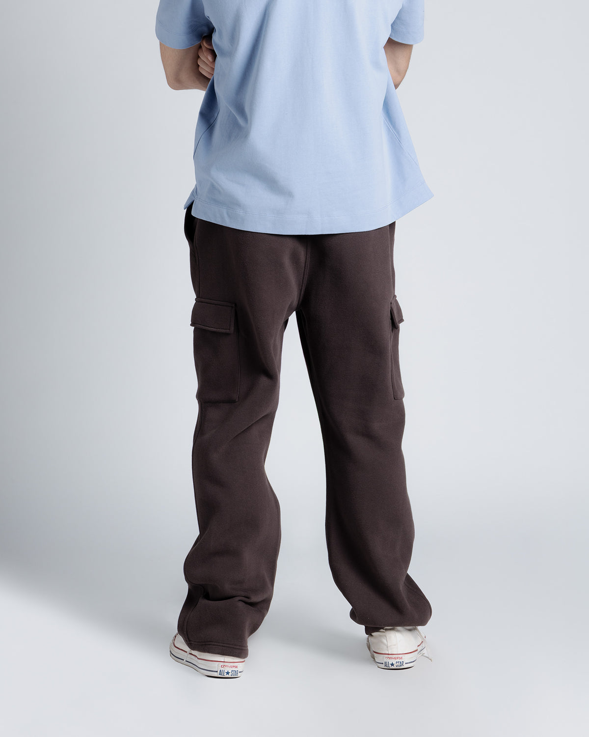 The Daily Heavyweight Open-Hem Cargo Sweatpant in Brown
