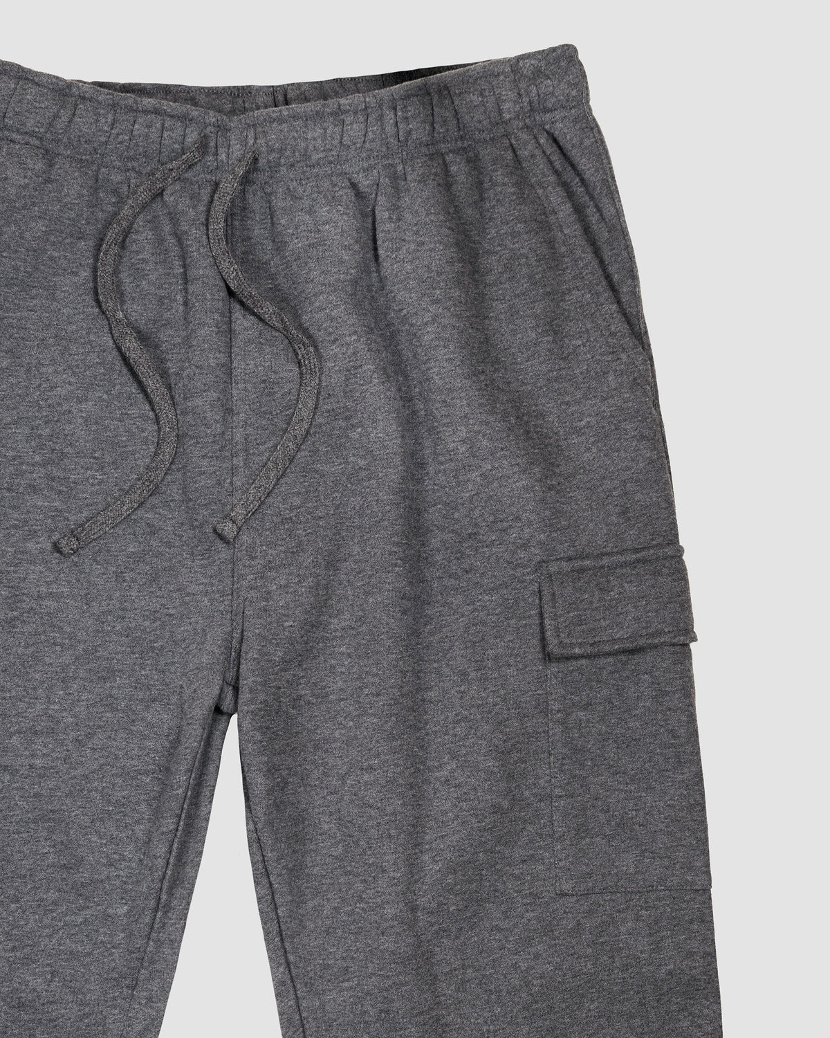 Heavy Weight Open Hem Cargo Sweatpants in Charcoal grey
