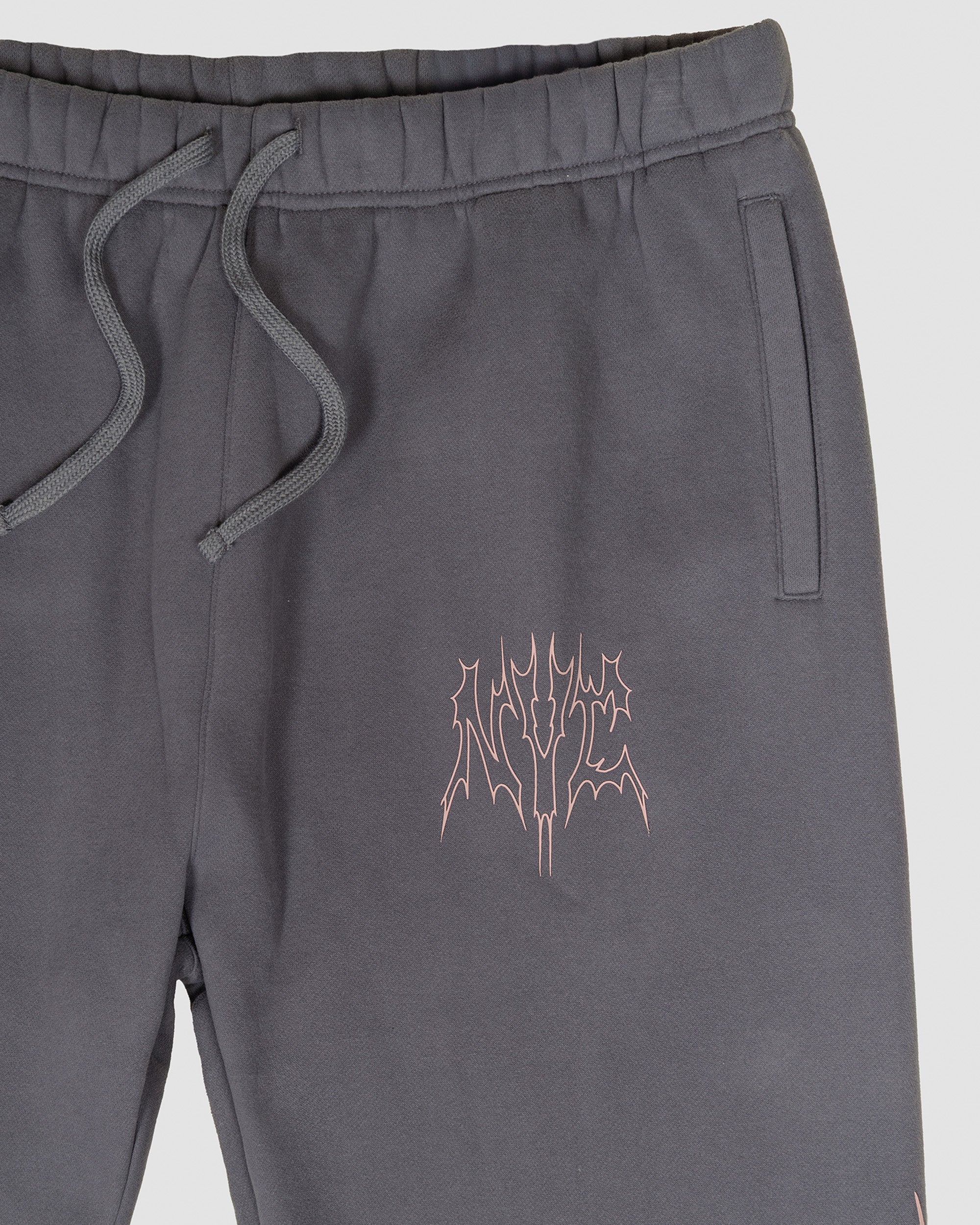 Heavy Weight NYC Core Relaxed Fit Fleece Sweatpants in Steel grey