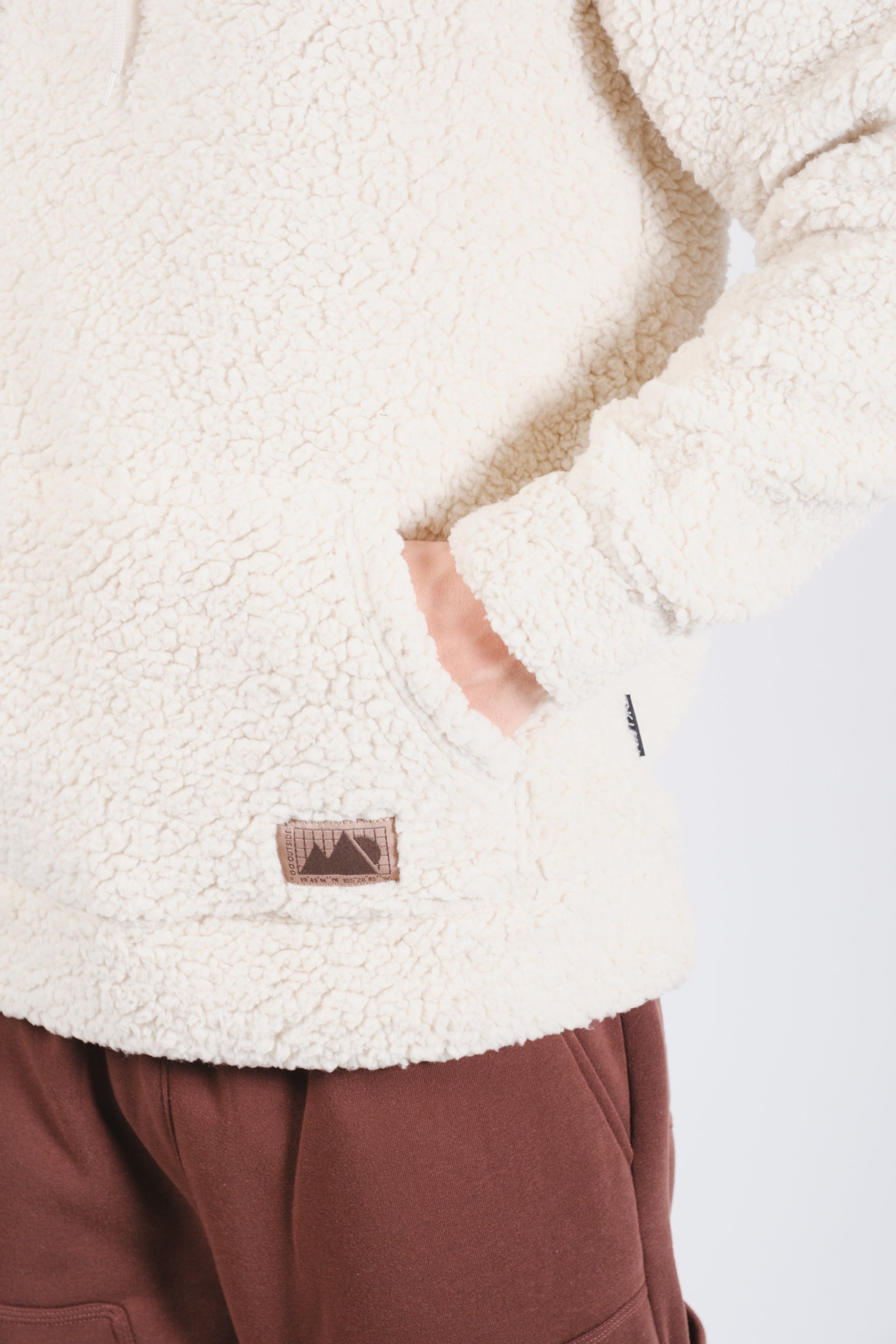 Men's Sherpa Hoodie by Brooklyn Cloth #color_sand

