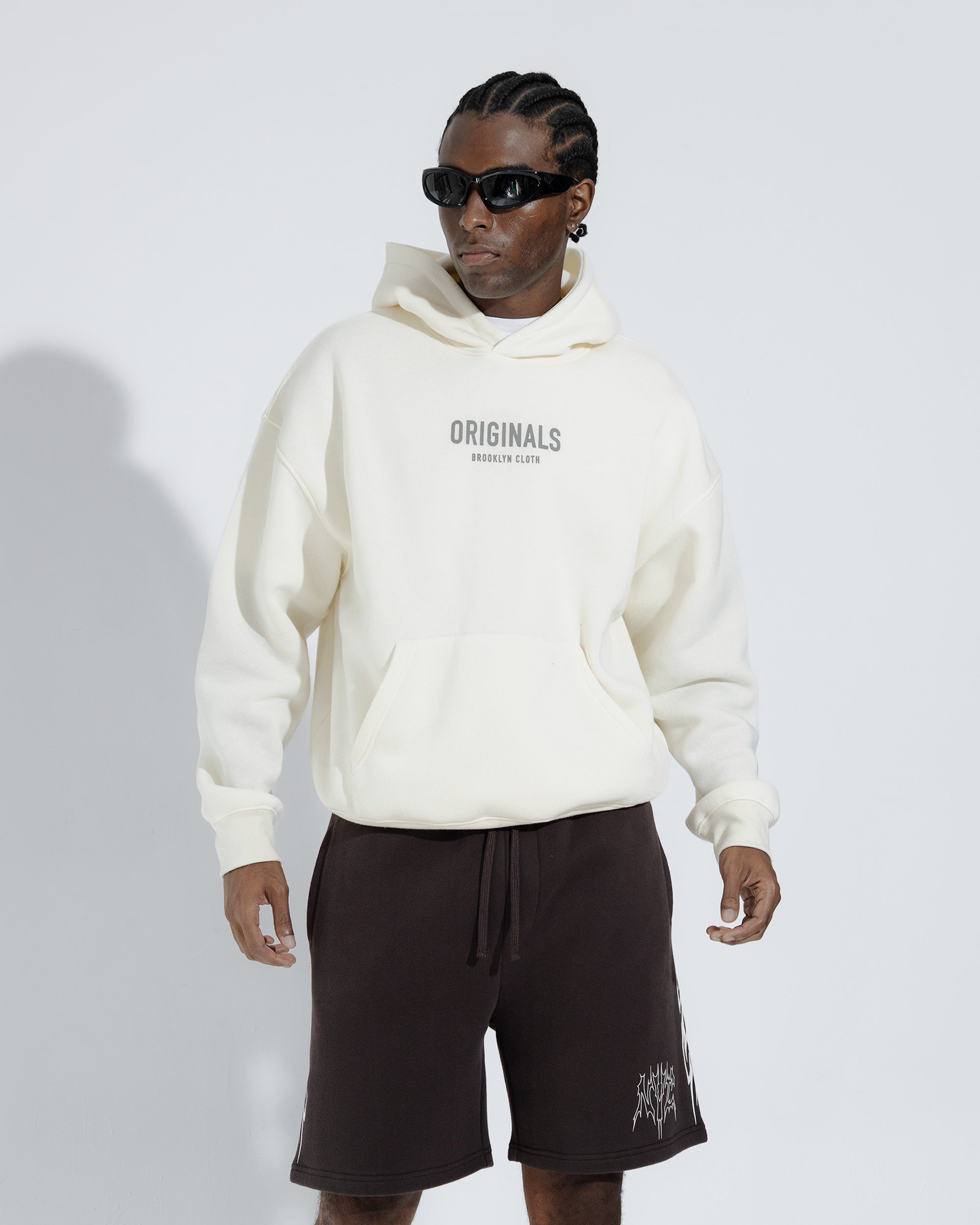 Originals Fleece Hoodie in Cream