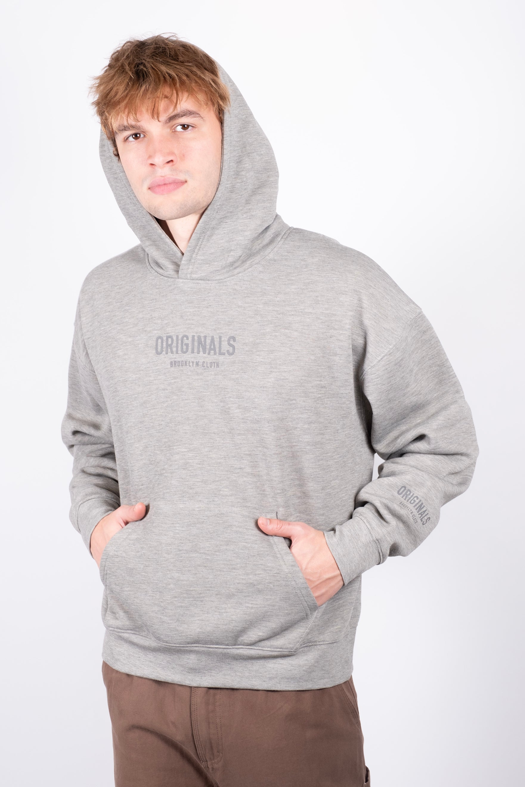 Men's Originals Fleece Hoodie #color_dark oatmeal heather