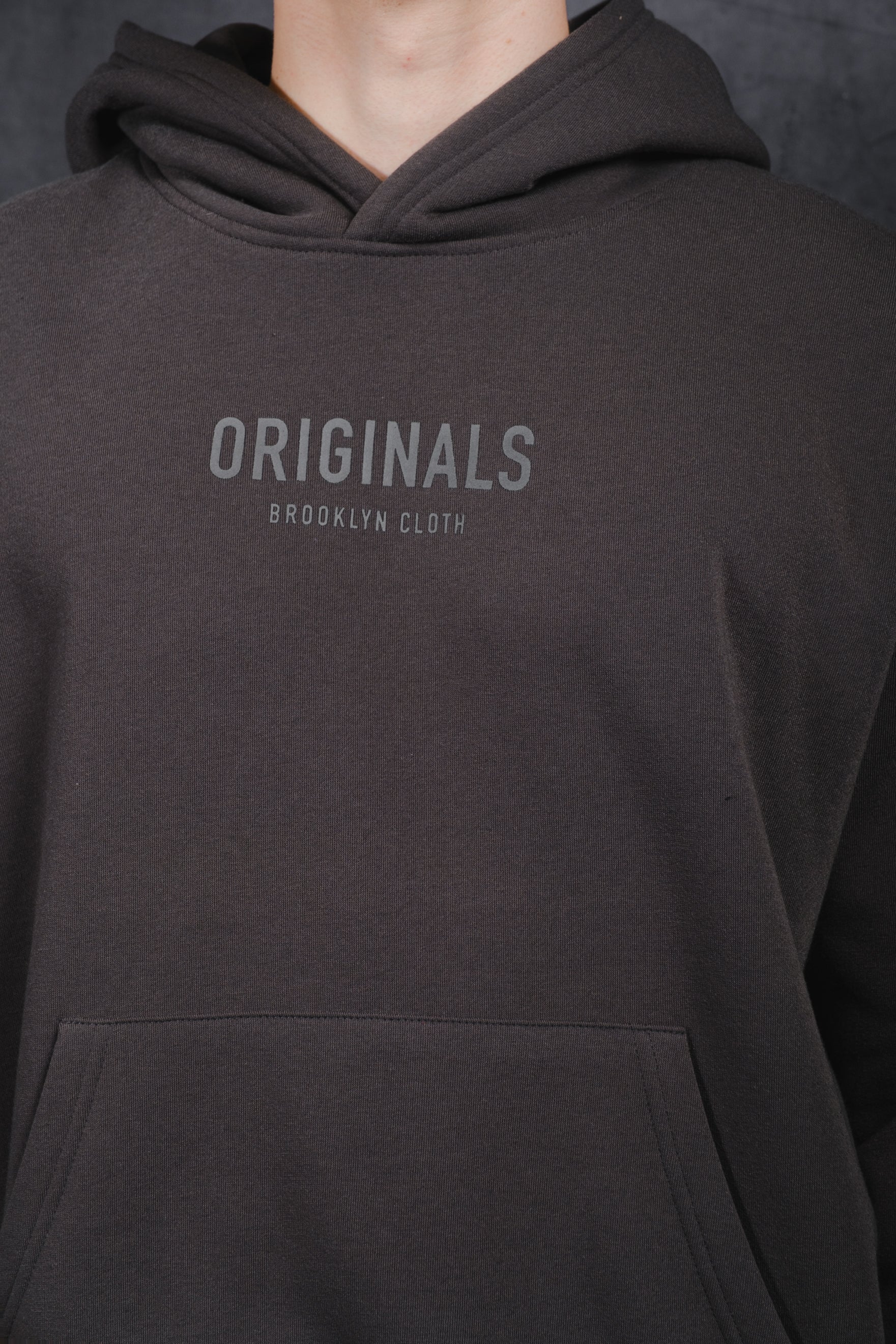 Mens Dusty Black Hoodie Brooklyn Cloth #color_dusty black