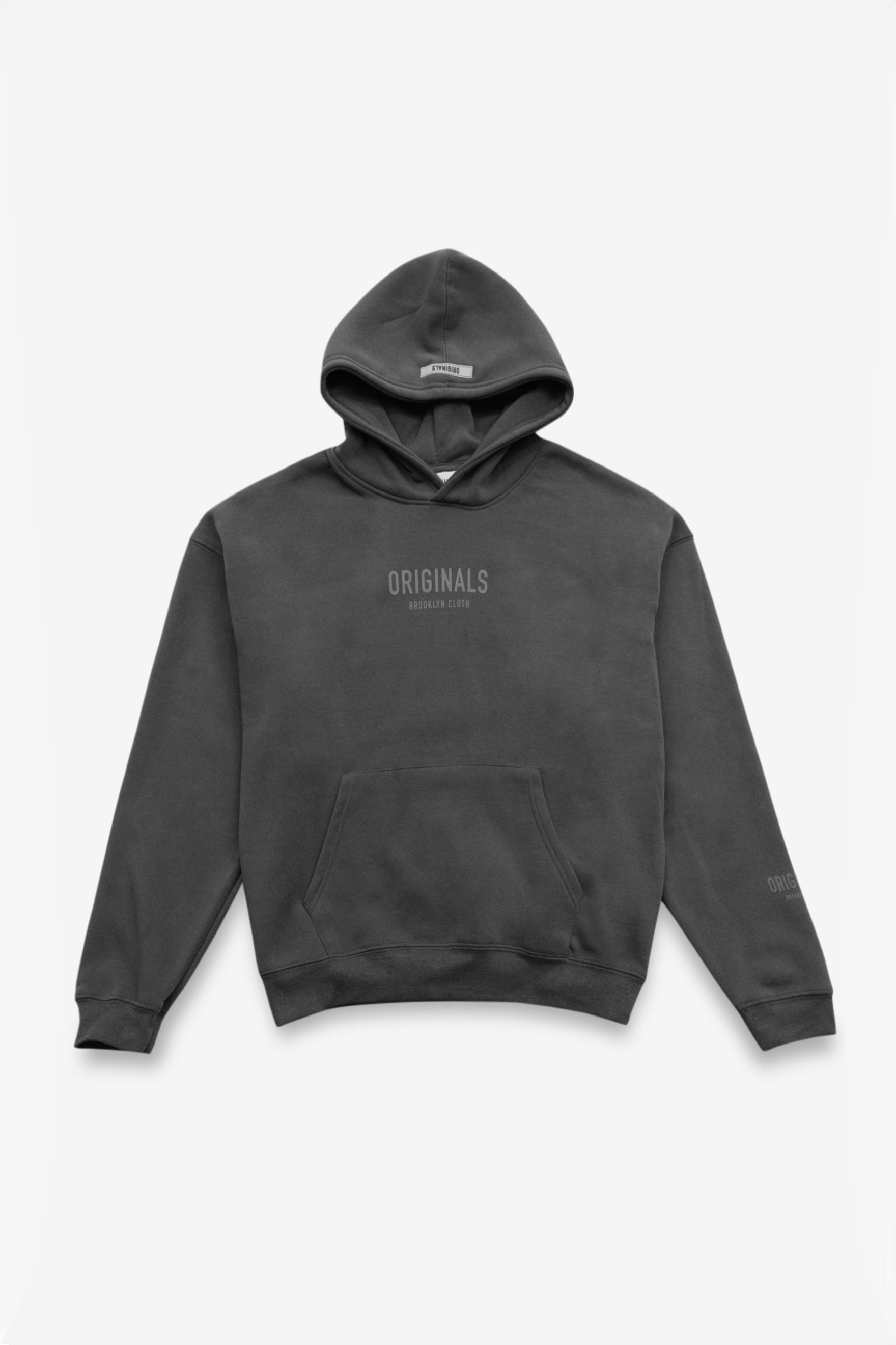 Mens Dusty Black Hoodie Brooklyn Cloth #color_dusty black