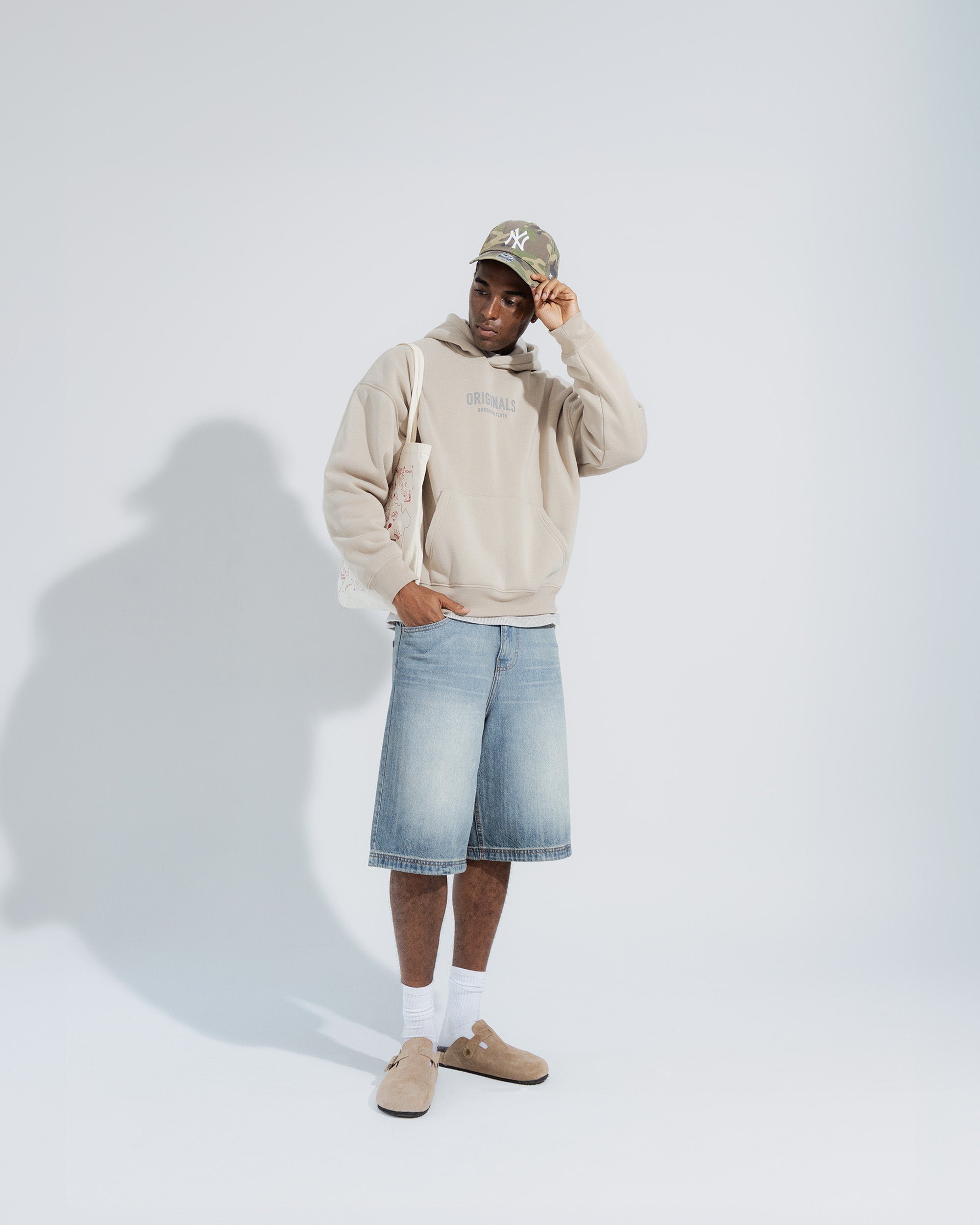 Originals Fleece Hoodie in Pumice stone