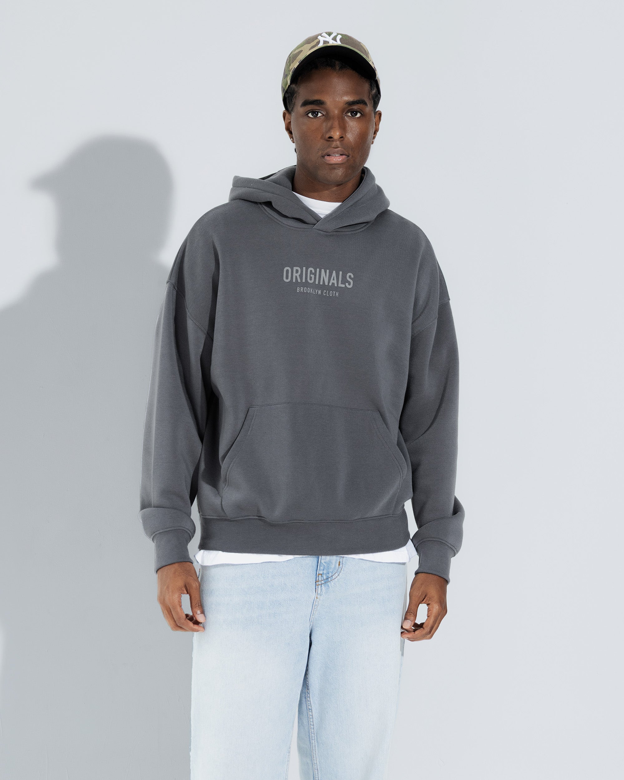 Originals Fleece Hoodie in Steel grey
