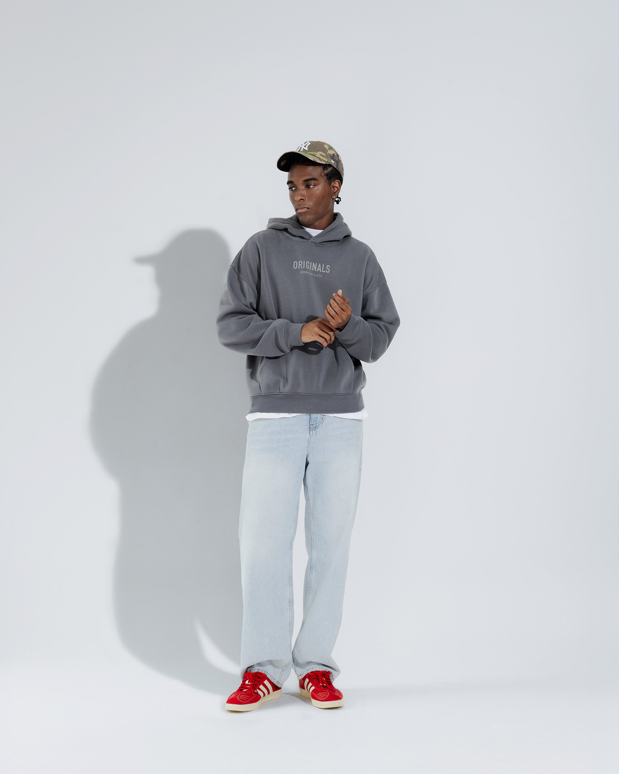 Originals Fleece Hoodie in Steel grey