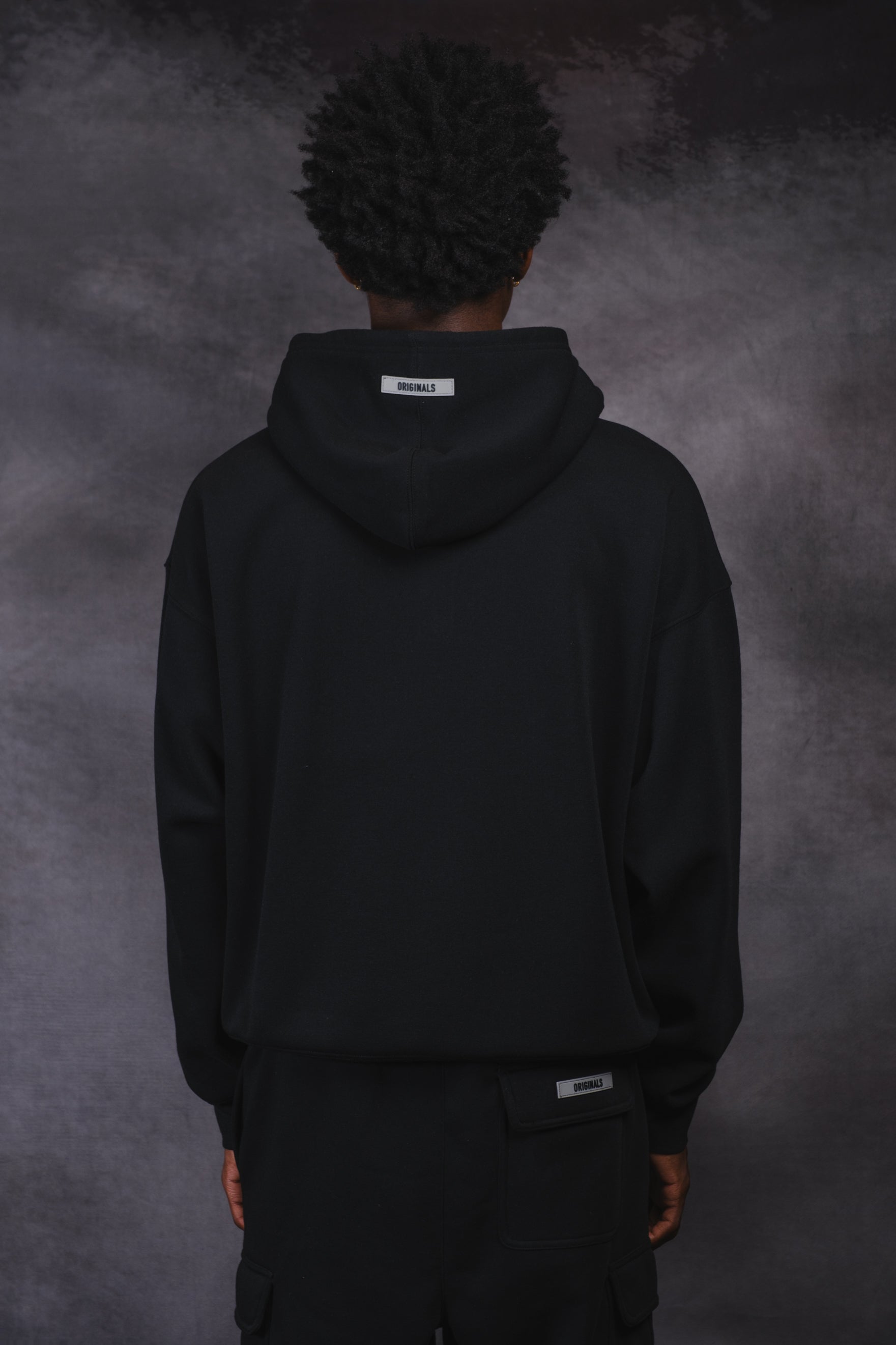 Originals Quarter Zip Pull Over Hoodie
 #color_black