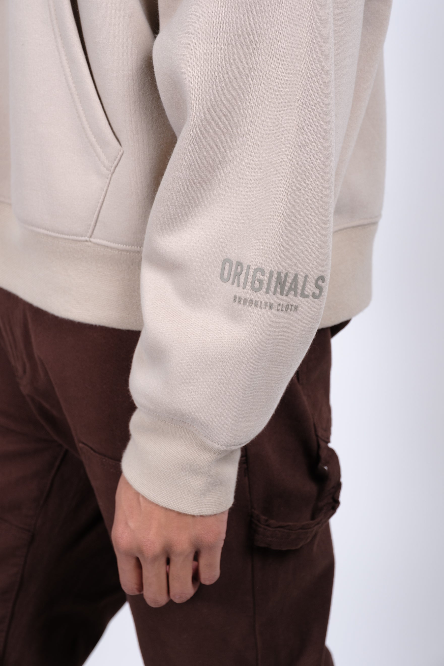 Men's Quarter Zip Pull Over Hoodie
#color_pumice stone