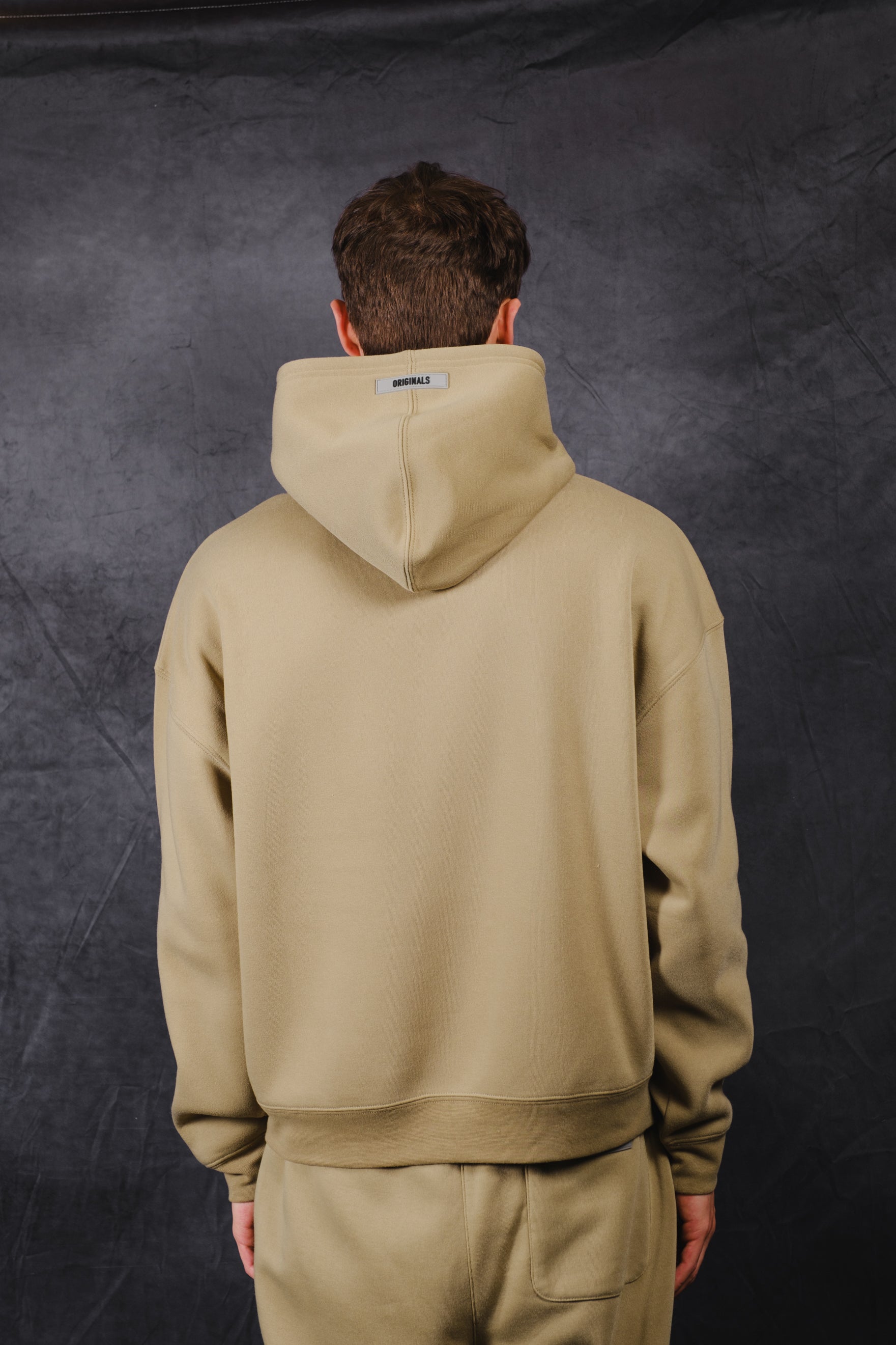 Stylish tonal embroidered Originals Hoodie by Brooklyn Cloth
#color_olive gray