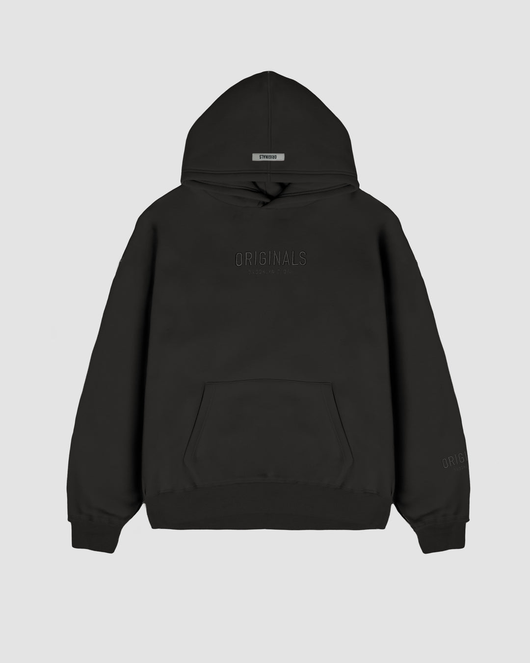 Originals Tonal Embroidered Hoodie - Black