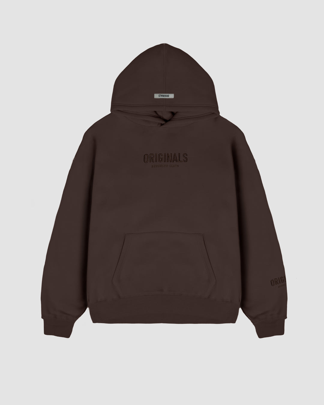 Originals Tonal Embroidered Hoodie - Brown